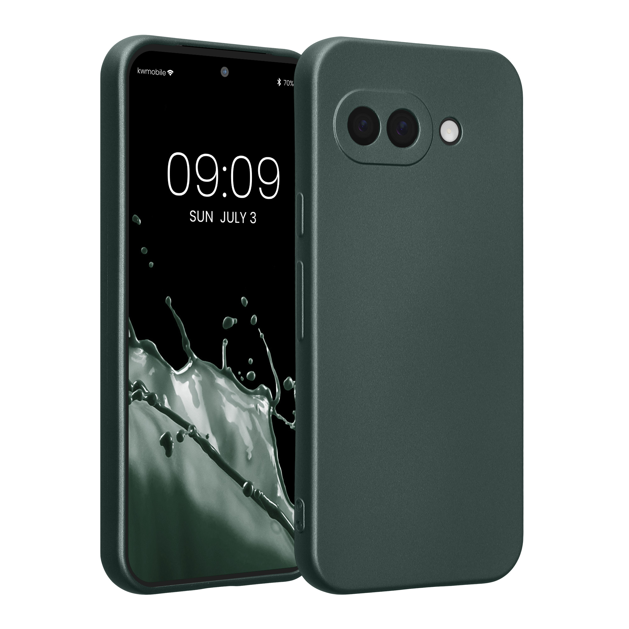 Silikonový kryt kwmobile pro Google Pixel 9a - metallic teal