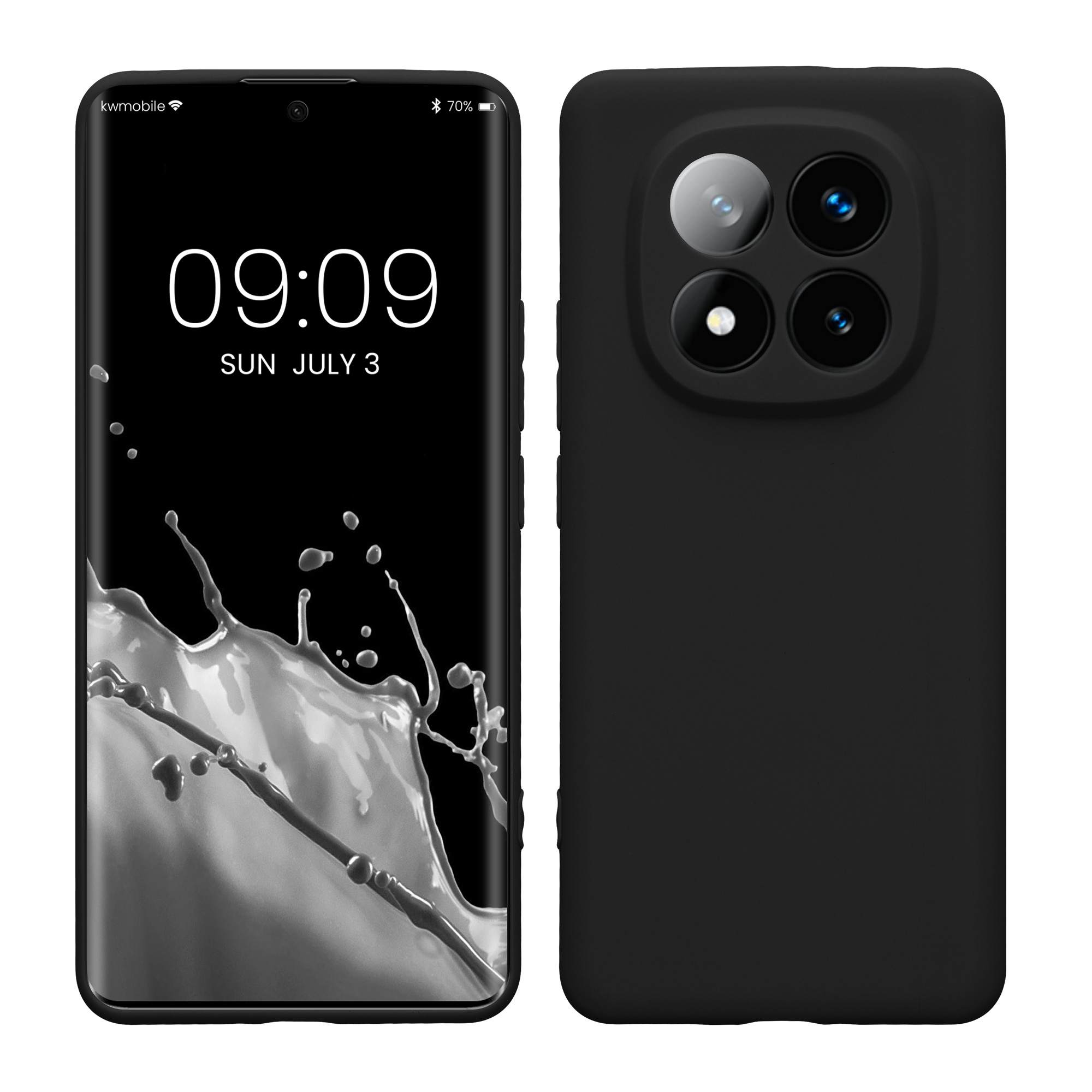Kryt Xiaomi Redmi Note 14 Pro+ 5G silikonový TPU černá matná kwmobile