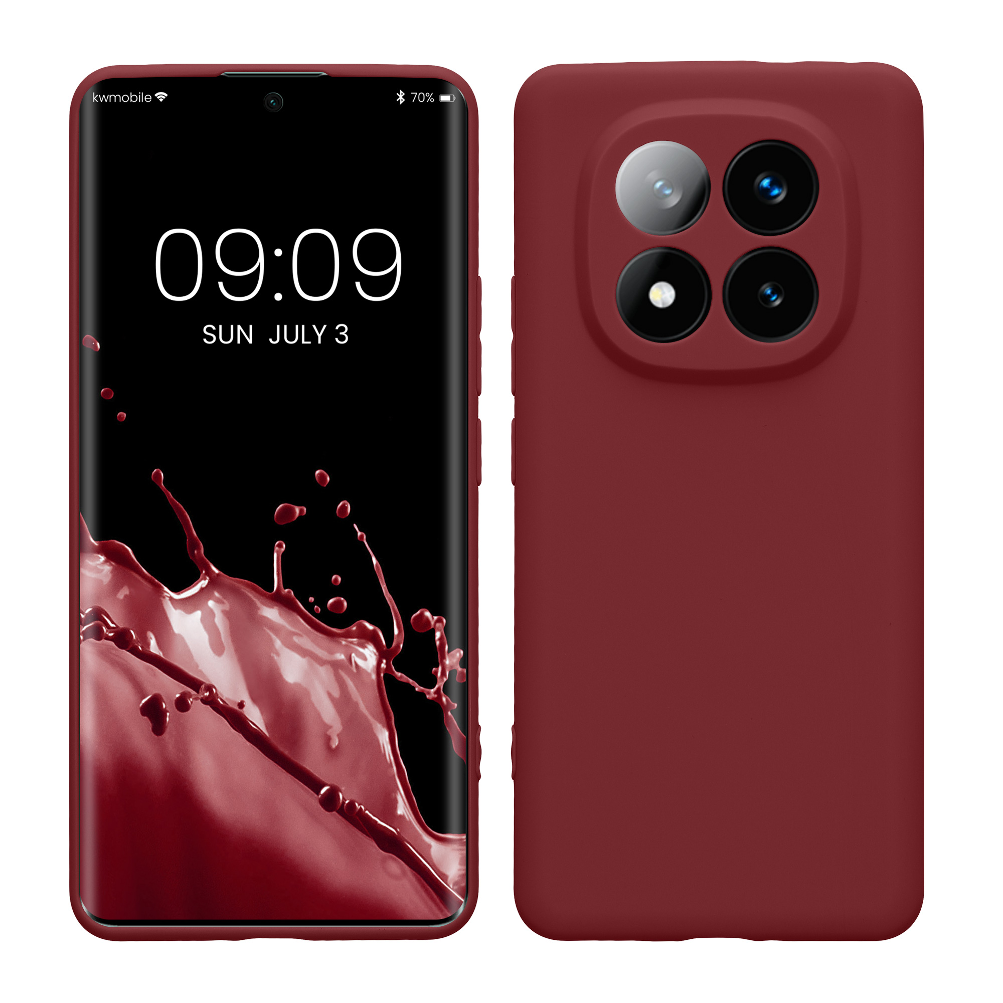 Kryt Xiaomi Redmi Note 14 Pro+ 5G silikonový TPU červená kwmobile