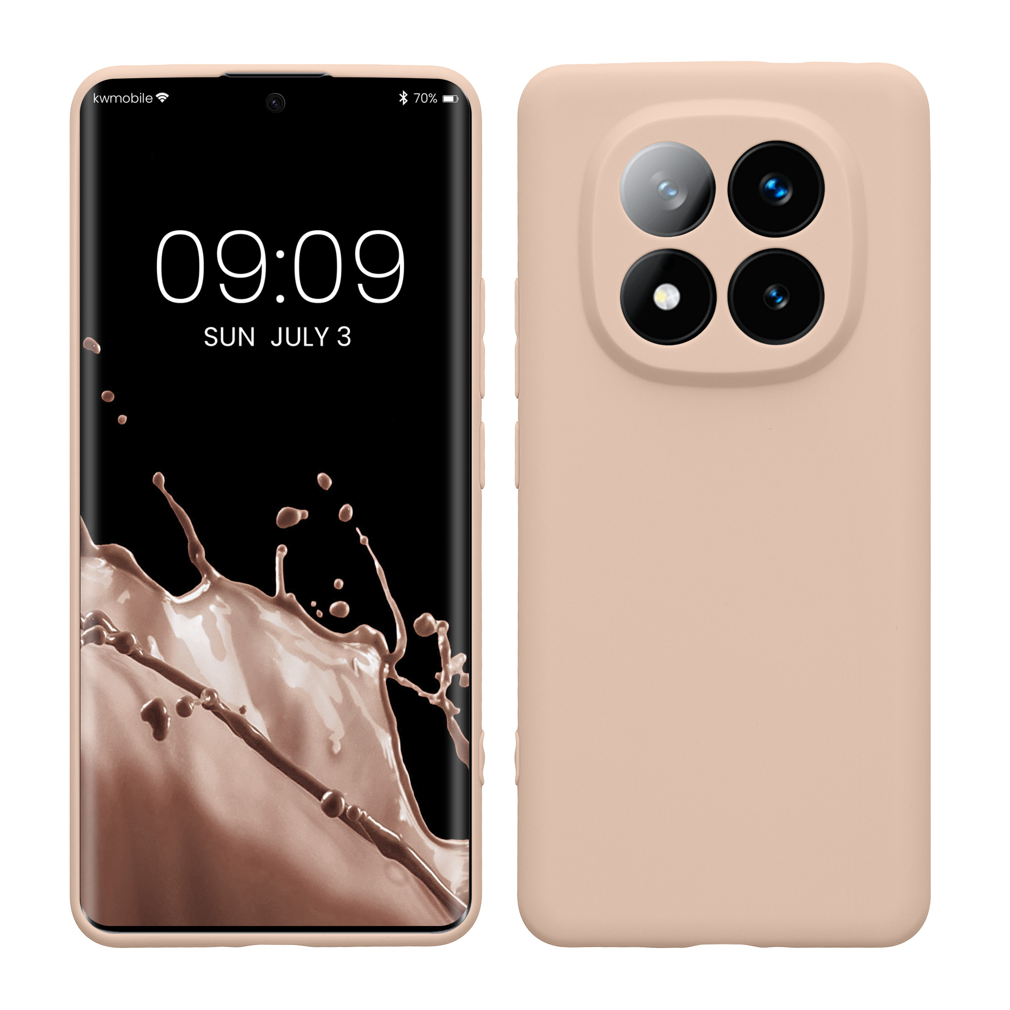 Kryt Xiaomi Redmi Note 14 Pro+ 5G silikonový TPU kokosová - vícebarevná kwmobile