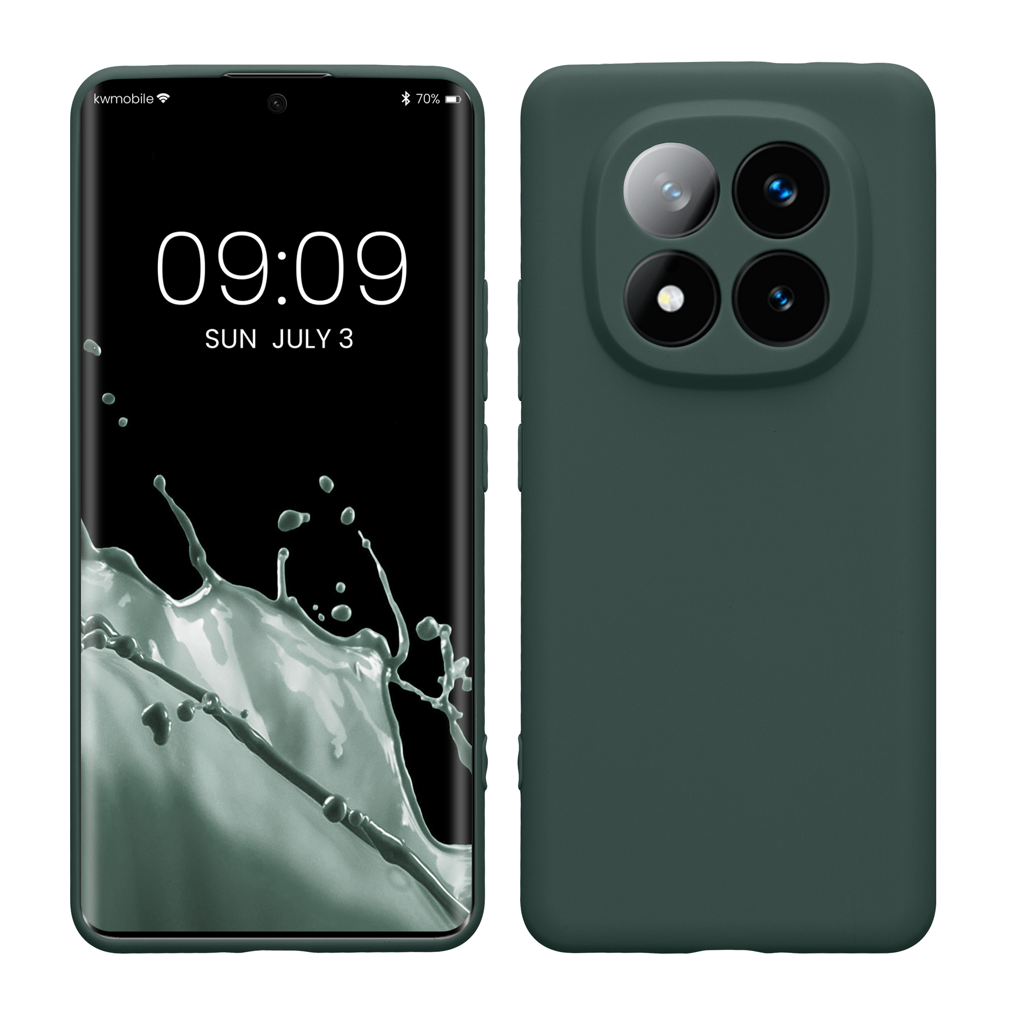 Kryt Xiaomi Redmi Note 14 Pro+ 5G silikonový TPU zelená kwmobile