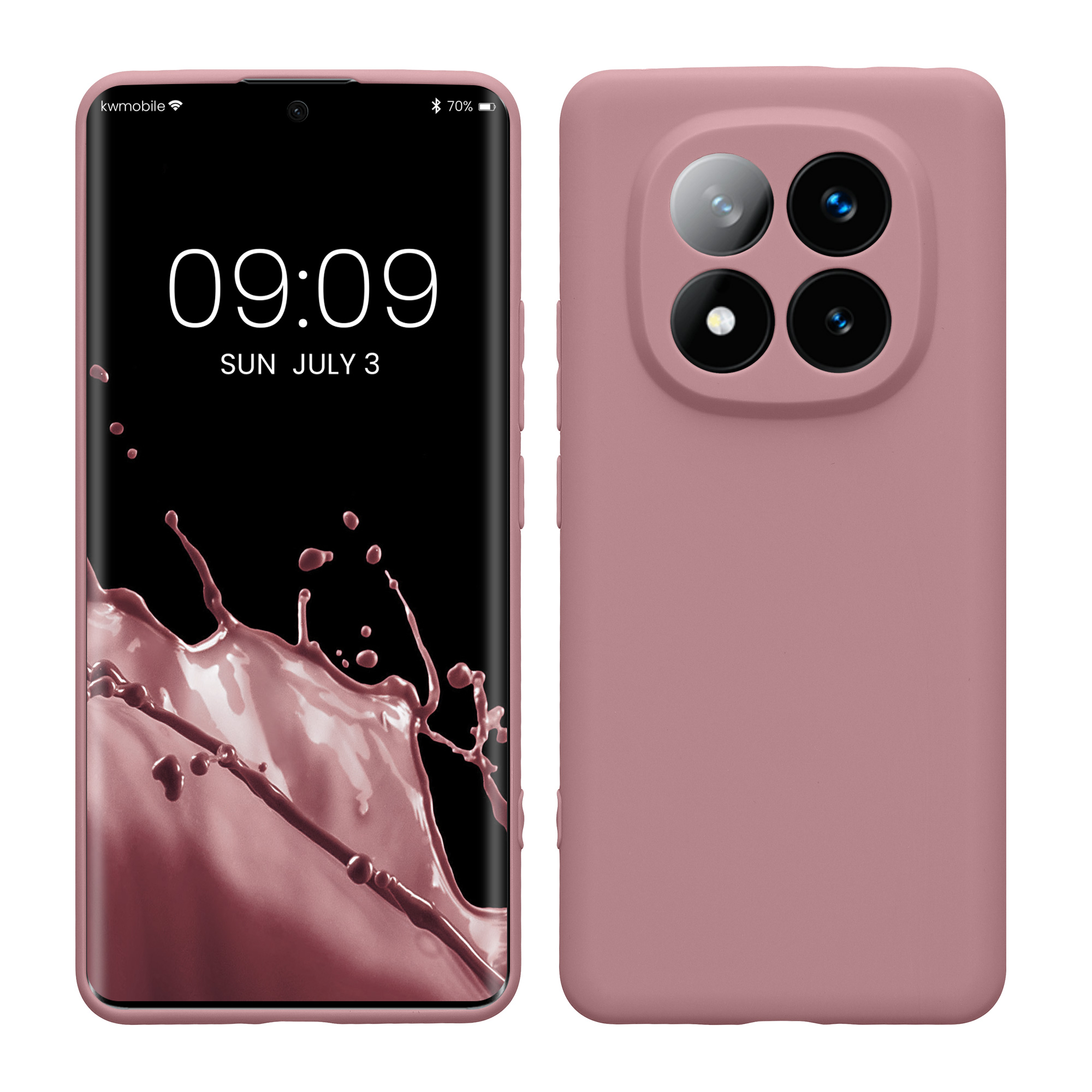 Kryt Xiaomi Redmi Note 14 Pro+ 5G silikonový TPU růžová kwmobile