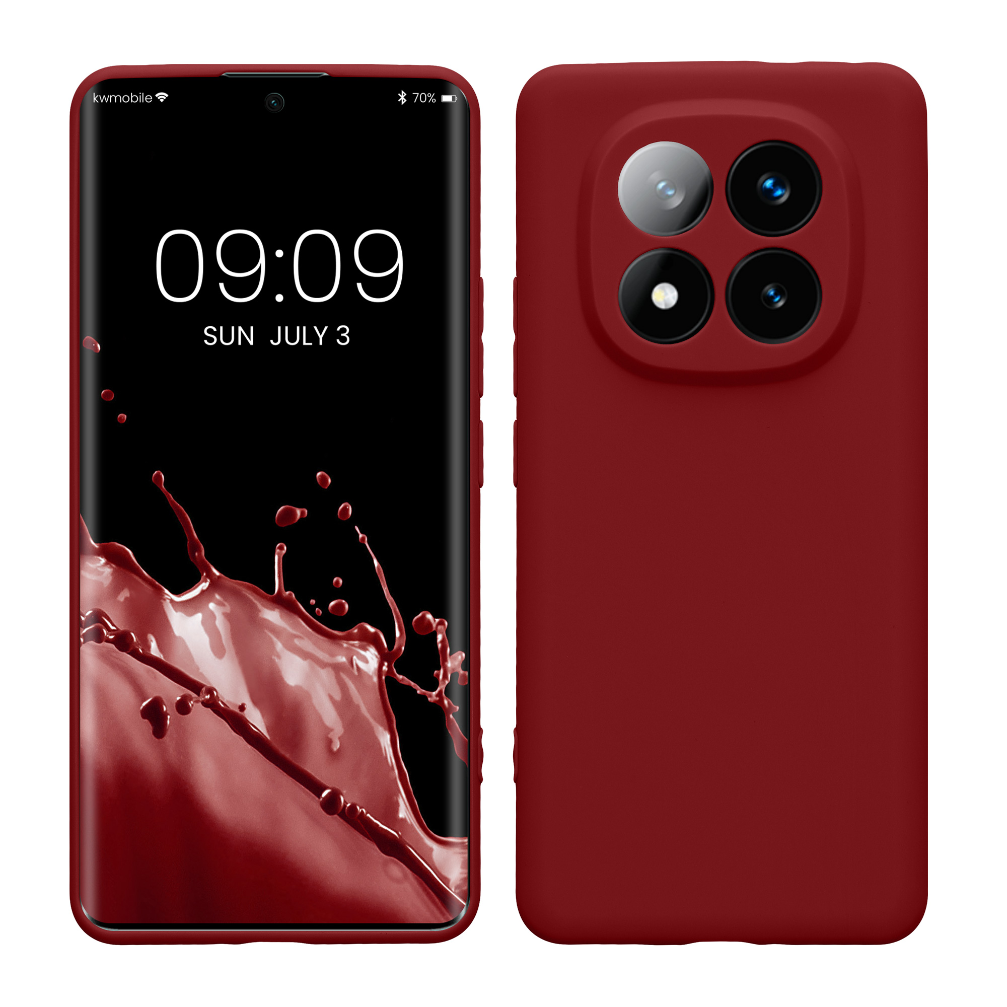 Kryt Xiaomi Redmi Note 14 Pro+ 5G silikonový TPU červená kwmobile