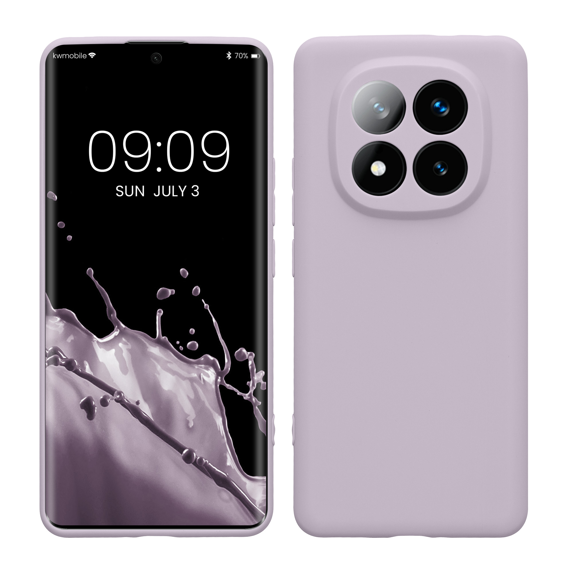 Kryt Xiaomi Redmi Note 14 Pro+ 5G silikonový TPU levandulová kwmobile
