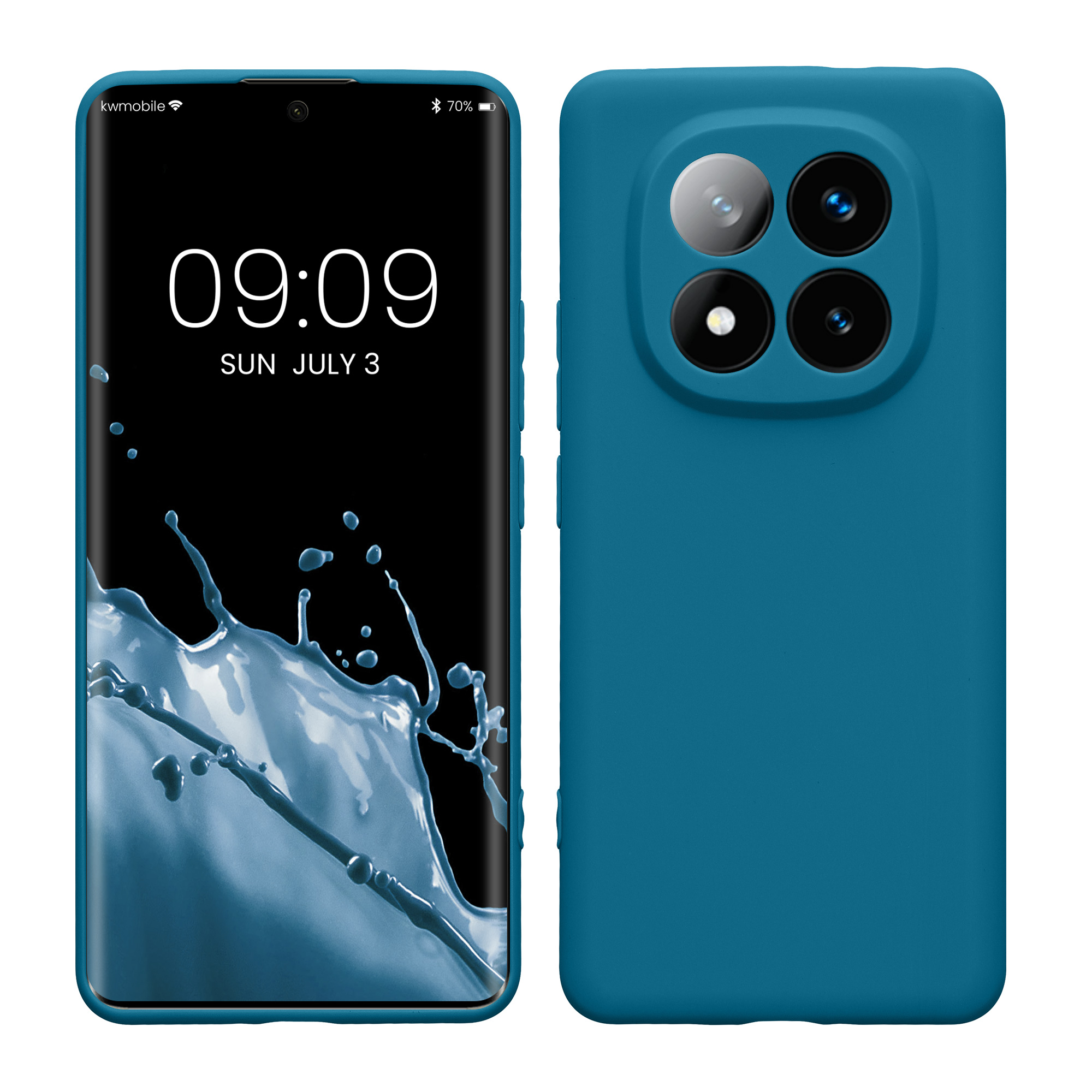 Kryt Xiaomi Redmi Note 14 Pro+ 5G silikonový TPU karibská modrá kwmobile