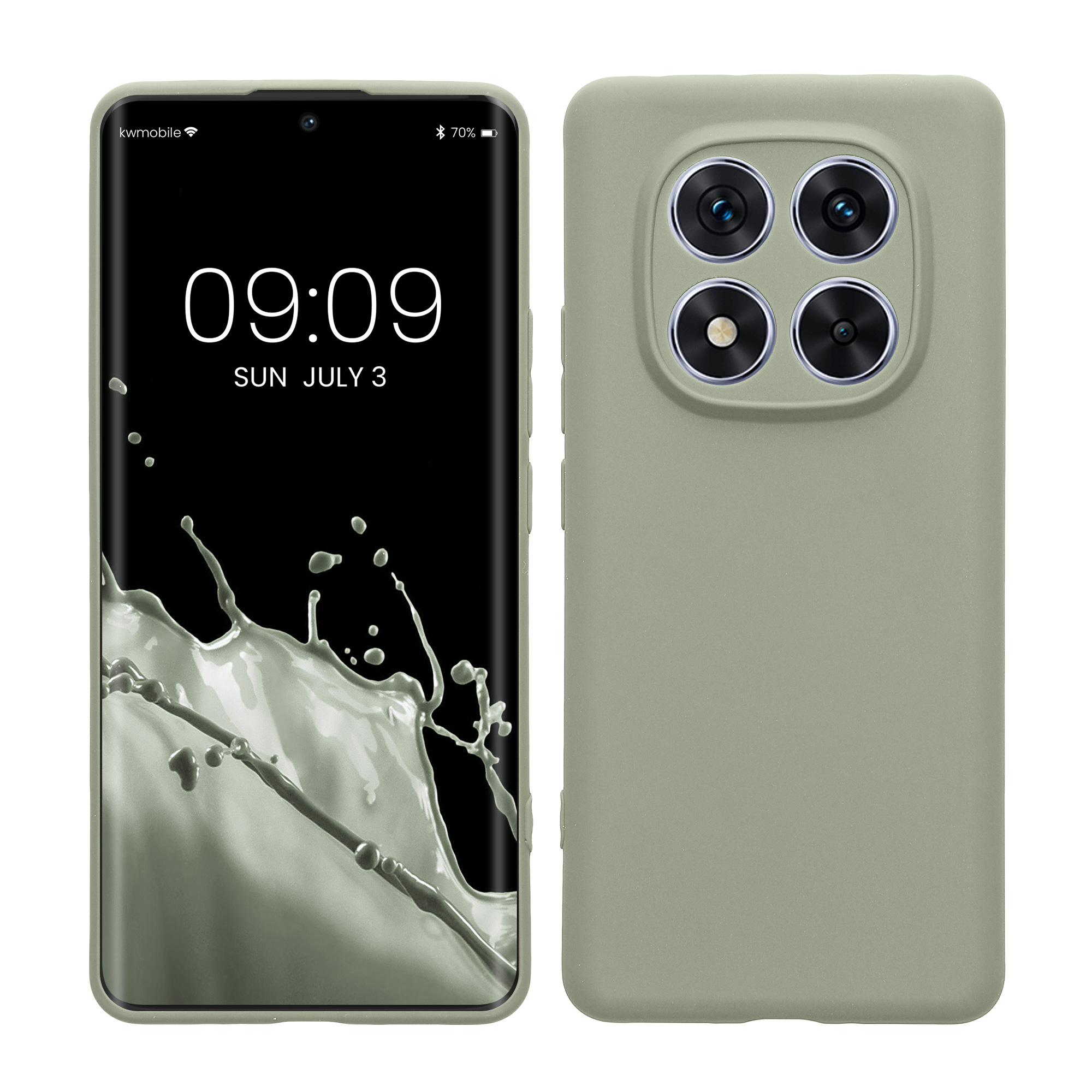 Kryt Xiaomi Redmi Note 14 Pro 5G silikonový TPU šedozelená kwmobile