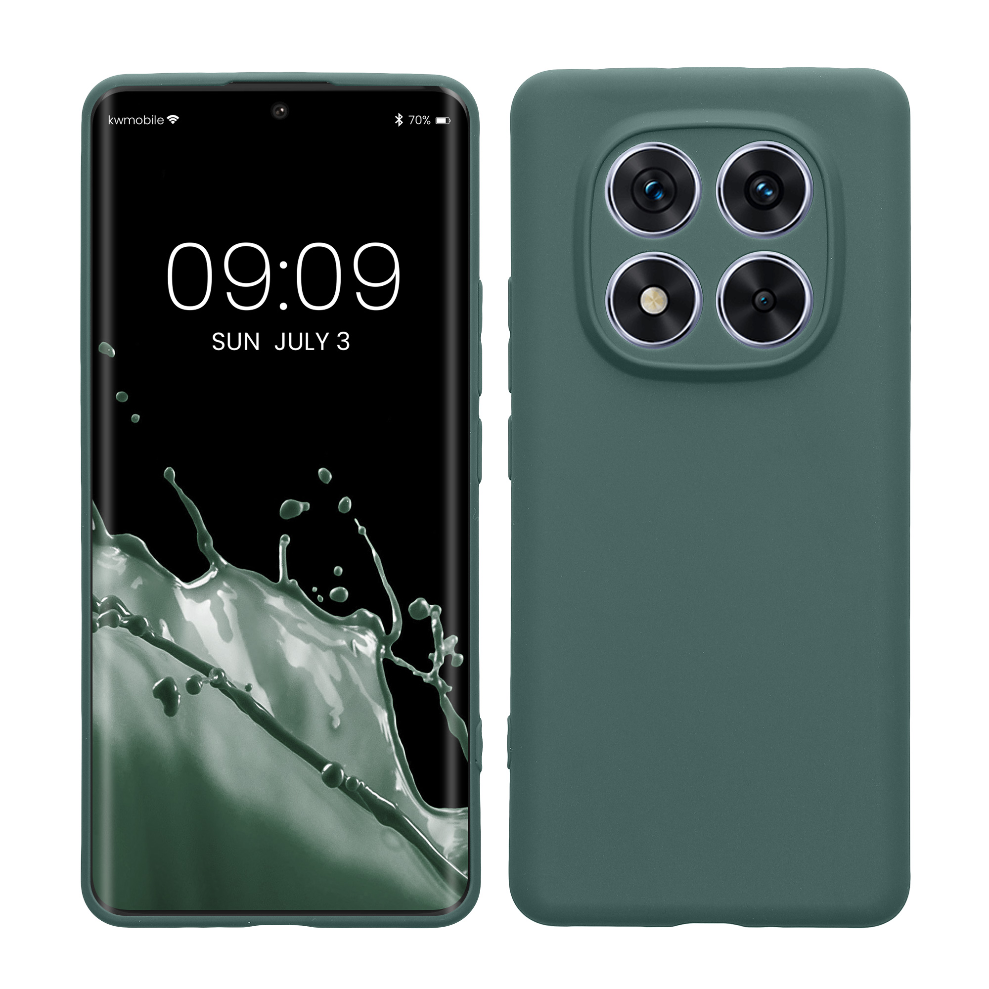 Kryt Xiaomi Redmi Note 14 Pro 5G silikonový TPU modrozelená kwmobile