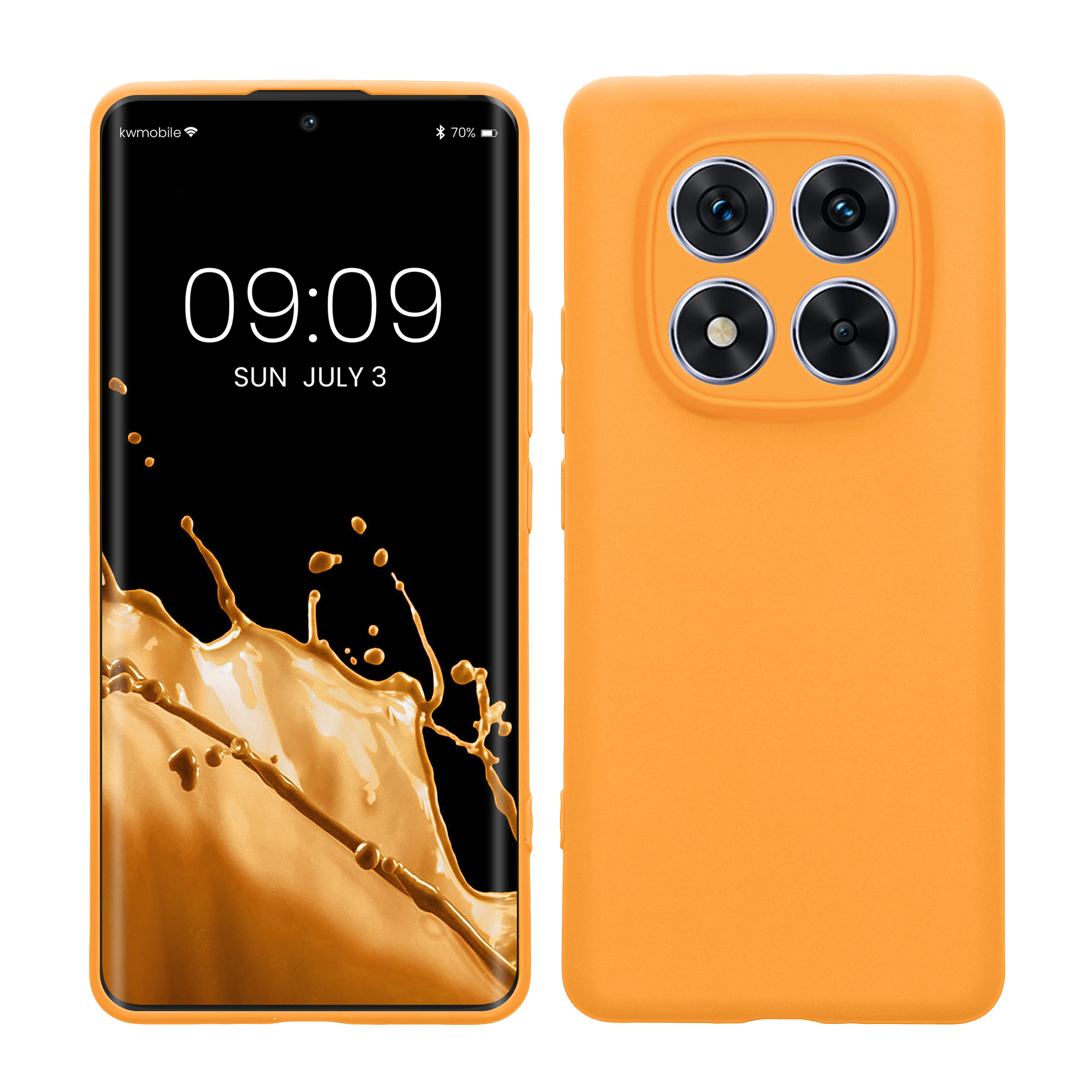Kryt Xiaomi Redmi Note 14 Pro 5G silikonový TPU oranžová kwmobile