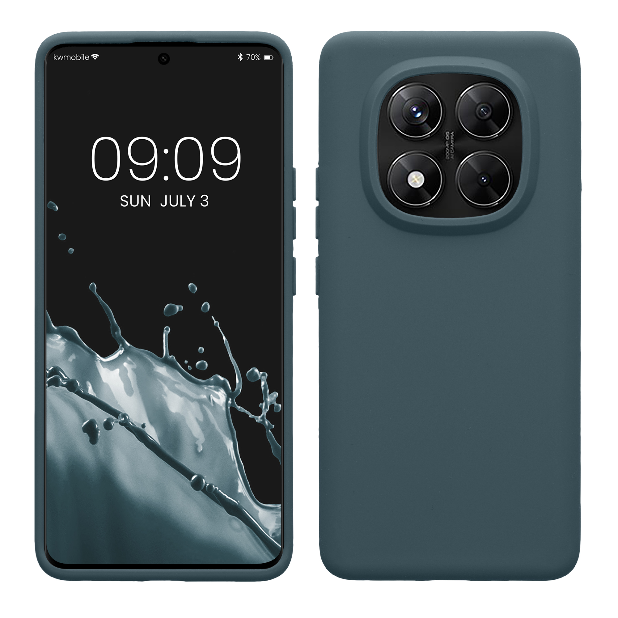 Kryt Xiaomi Redmi Note 14 Pro 5G silikonový TPU tmavá břidlice kwmobile