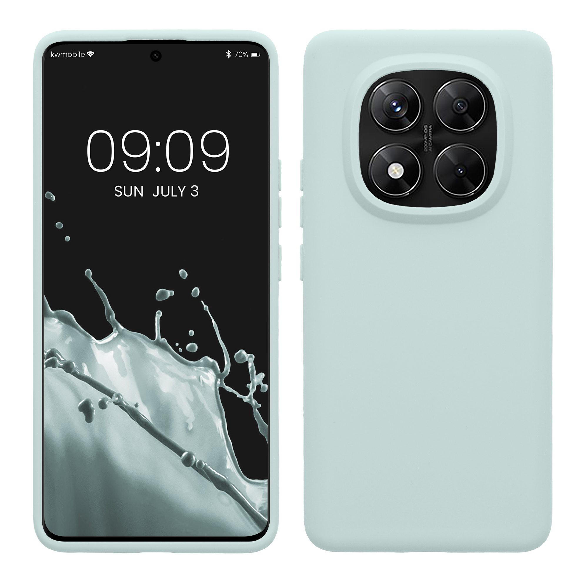 Kryt Xiaomi Redmi Note 14 Pro 5G silikonový TPU mátová kwmobile