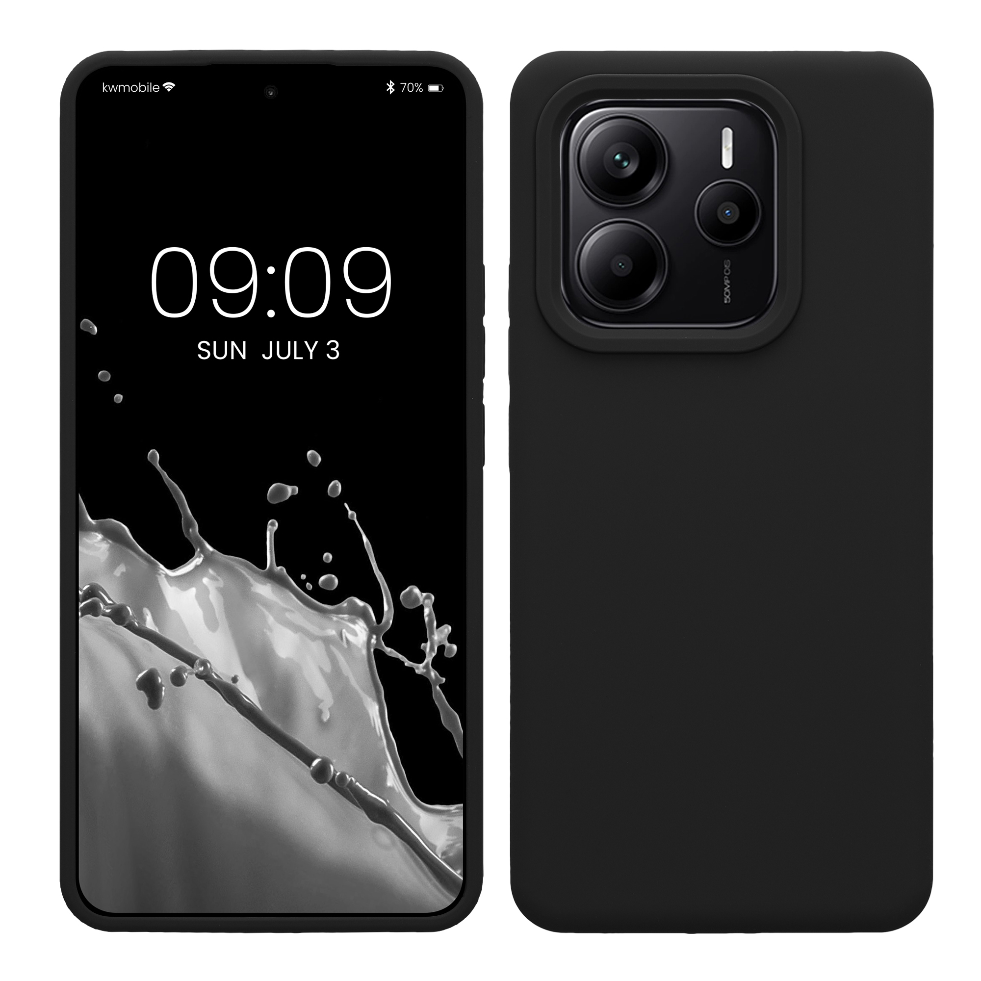 Kryt Xiaomi Redmi Note 14 5G (Not for 4G) silikonový TPU černá kwmobile