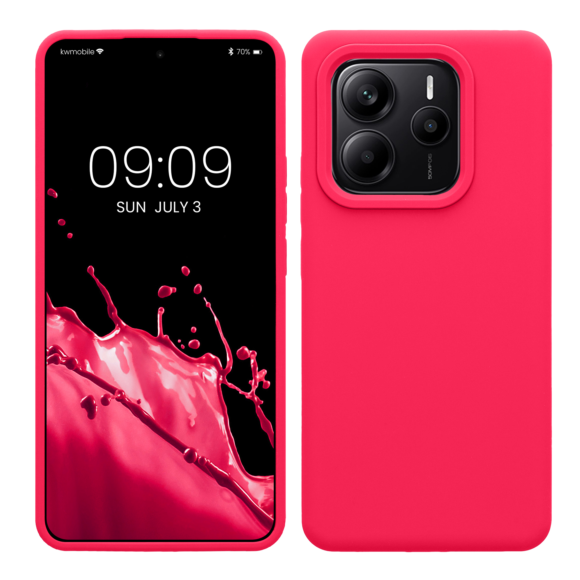 Kryt Xiaomi Redmi Note 14 5G (Not for 4G) silikonový TPU růžová kwmobile