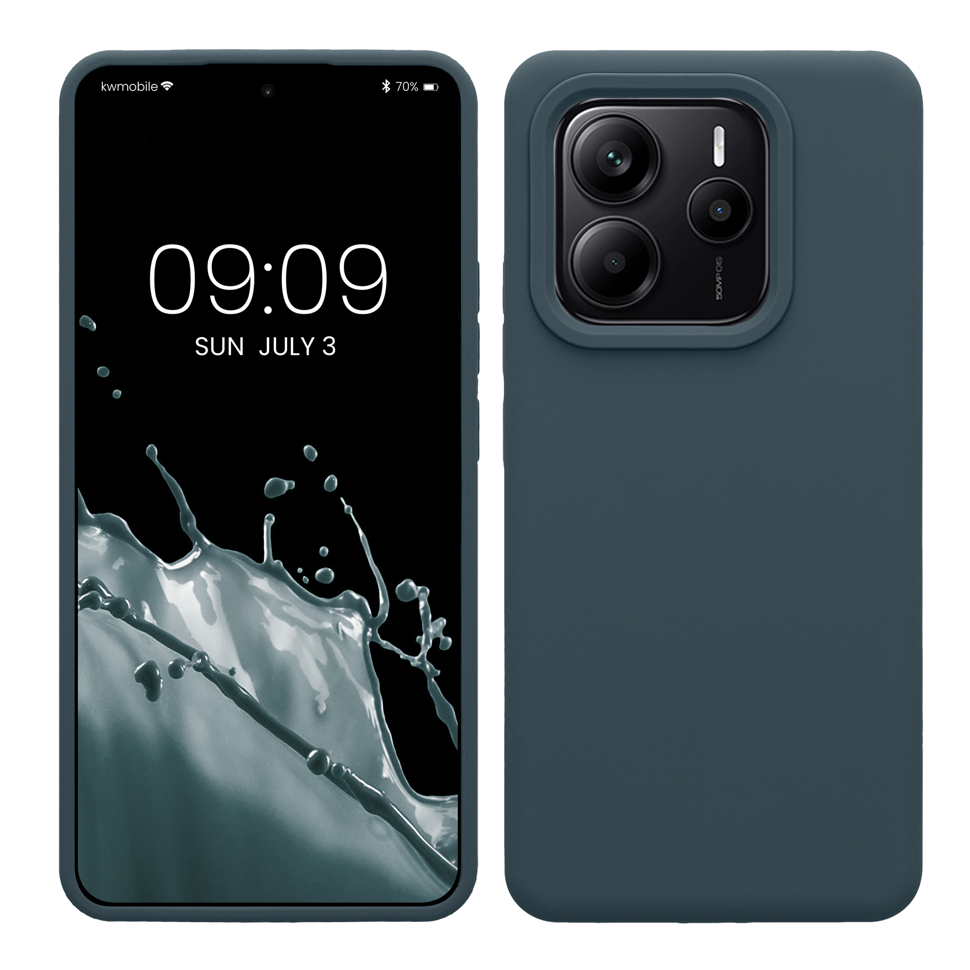 Kryt Xiaomi Redmi Note 14 5G (Not for 4G) silikonový TPU tmavá břidlice kwmobile