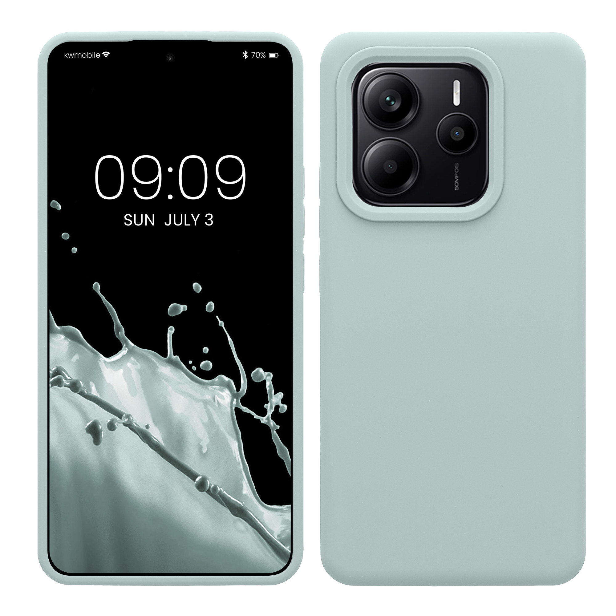 Kryt Xiaomi Redmi Note 14 5G (Not for 4G) silikonový TPU mátová kwmobile