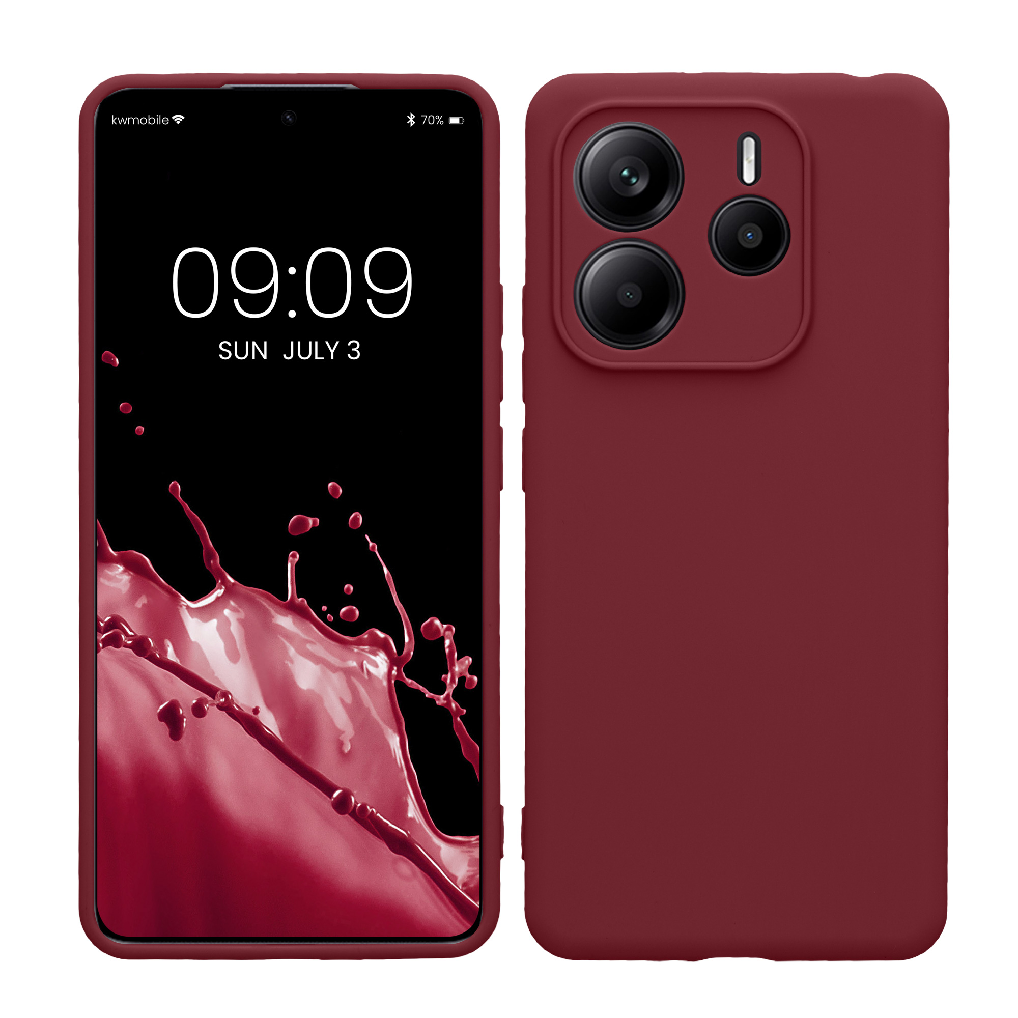 Kryt Xiaomi Redmi Note 14 5G (Not for 4G) silikonový TPU červená kwmobile