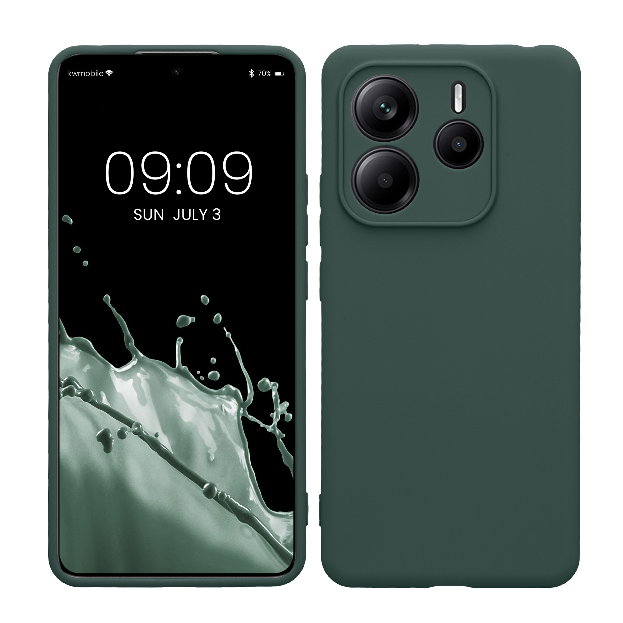 Kryt Xiaomi Redmi Note 14 5G (Not for 4G) silikonový TPU zelená kwmobile