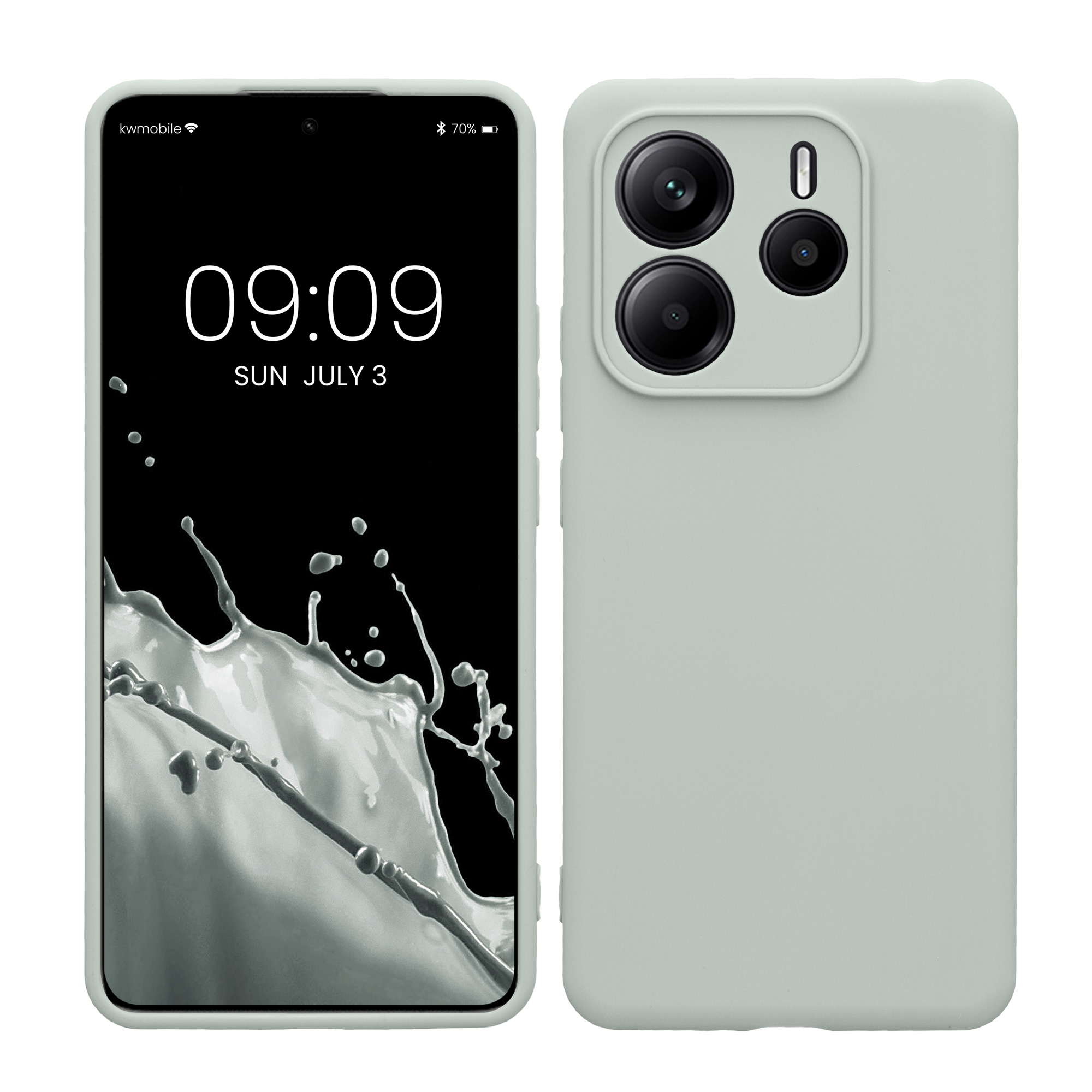 Kryt Xiaomi Redmi Note 14 5G (Not for 4G) silikonový TPU mátová kwmobile