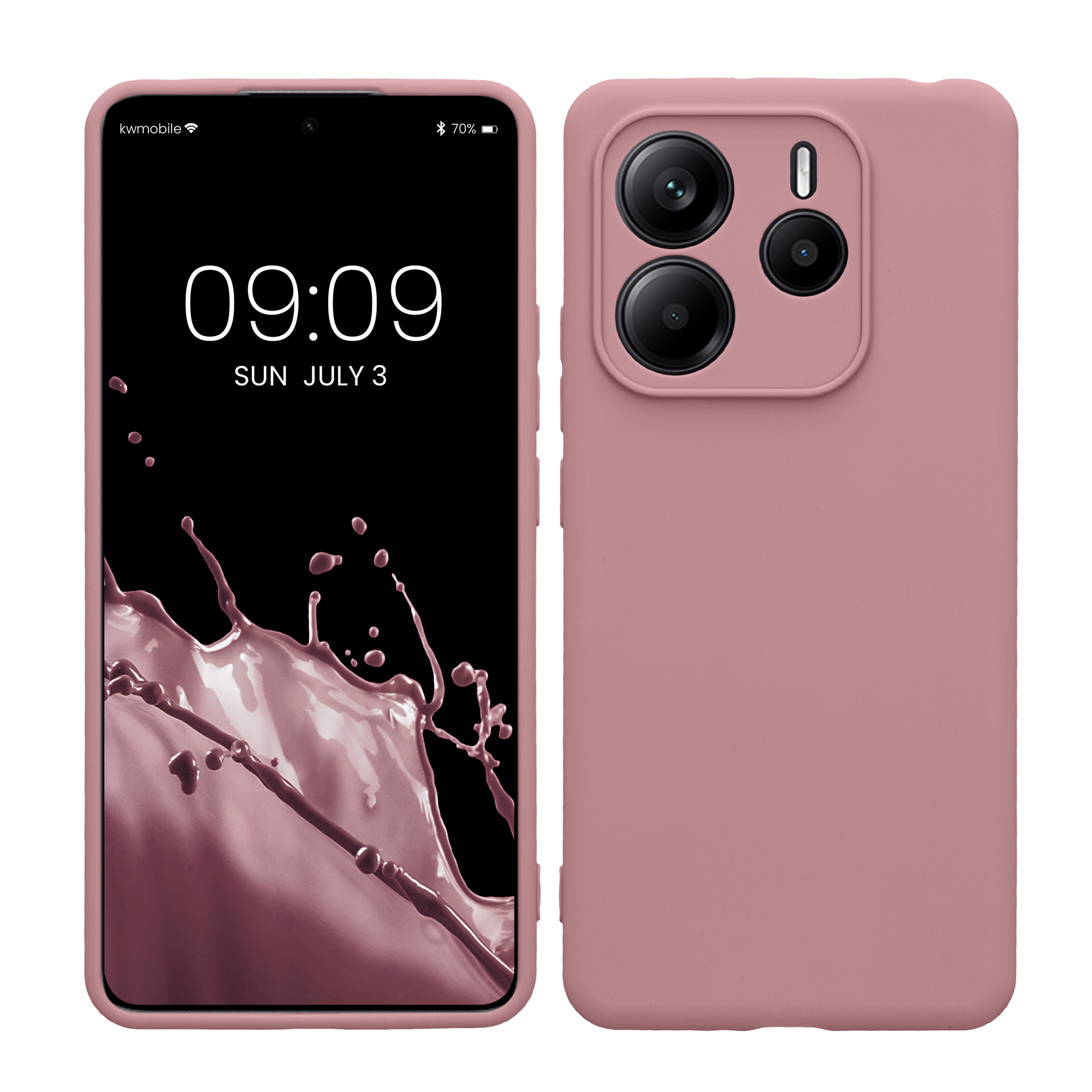 Kryt Xiaomi Redmi Note 14 5G (Not for 4G) silikonový TPU růžová kwmobile