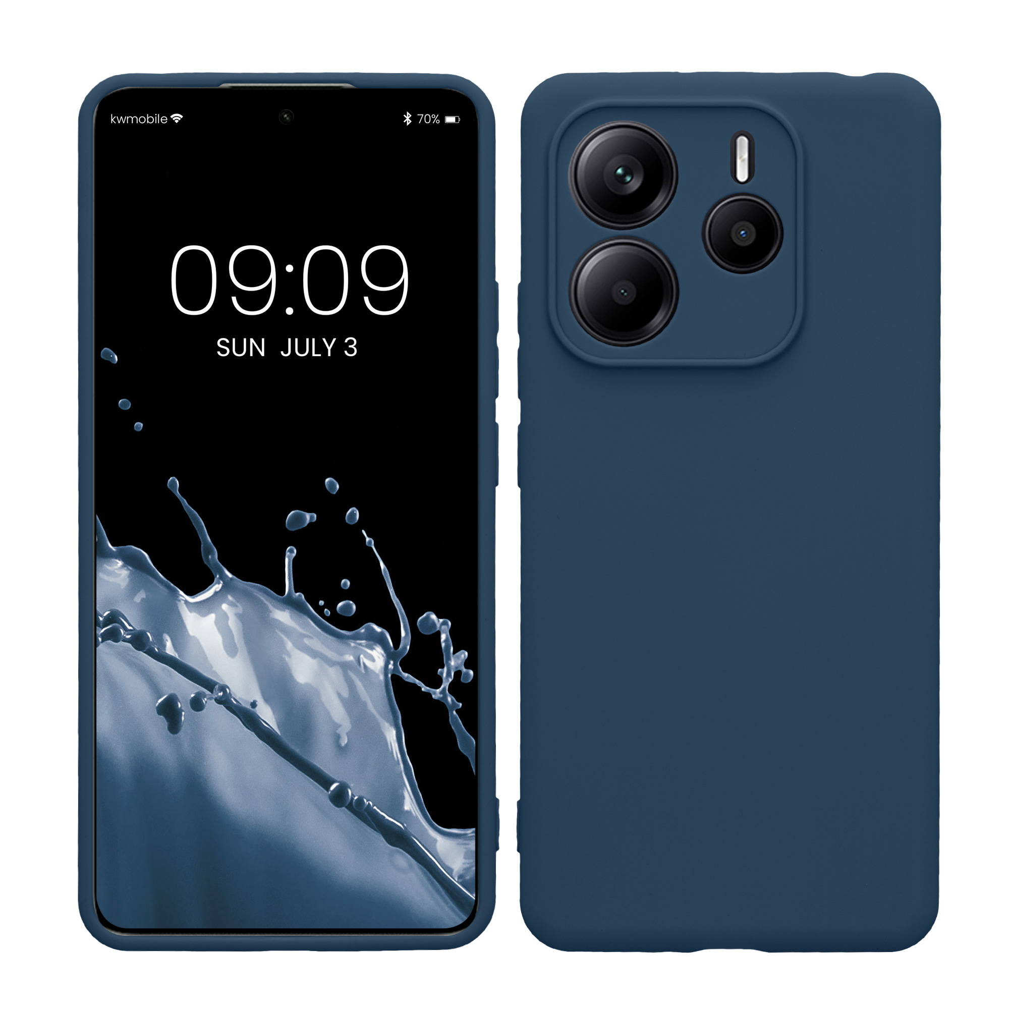 Kryt Xiaomi Redmi Note 14 5G (Not for 4G) silikonový TPU modrá kwmobile
