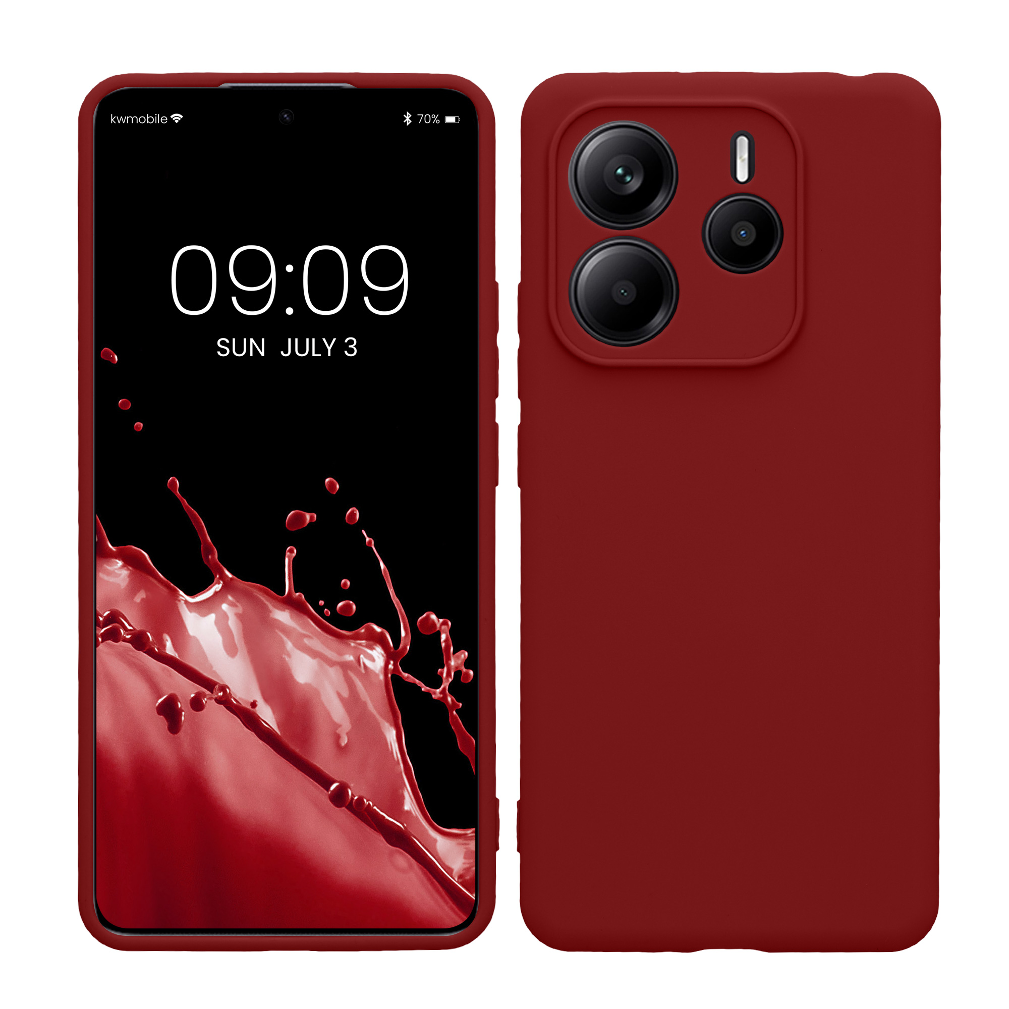 Kryt Xiaomi Redmi Note 14 5G (Not for 4G) silikonový TPU červená kwmobile