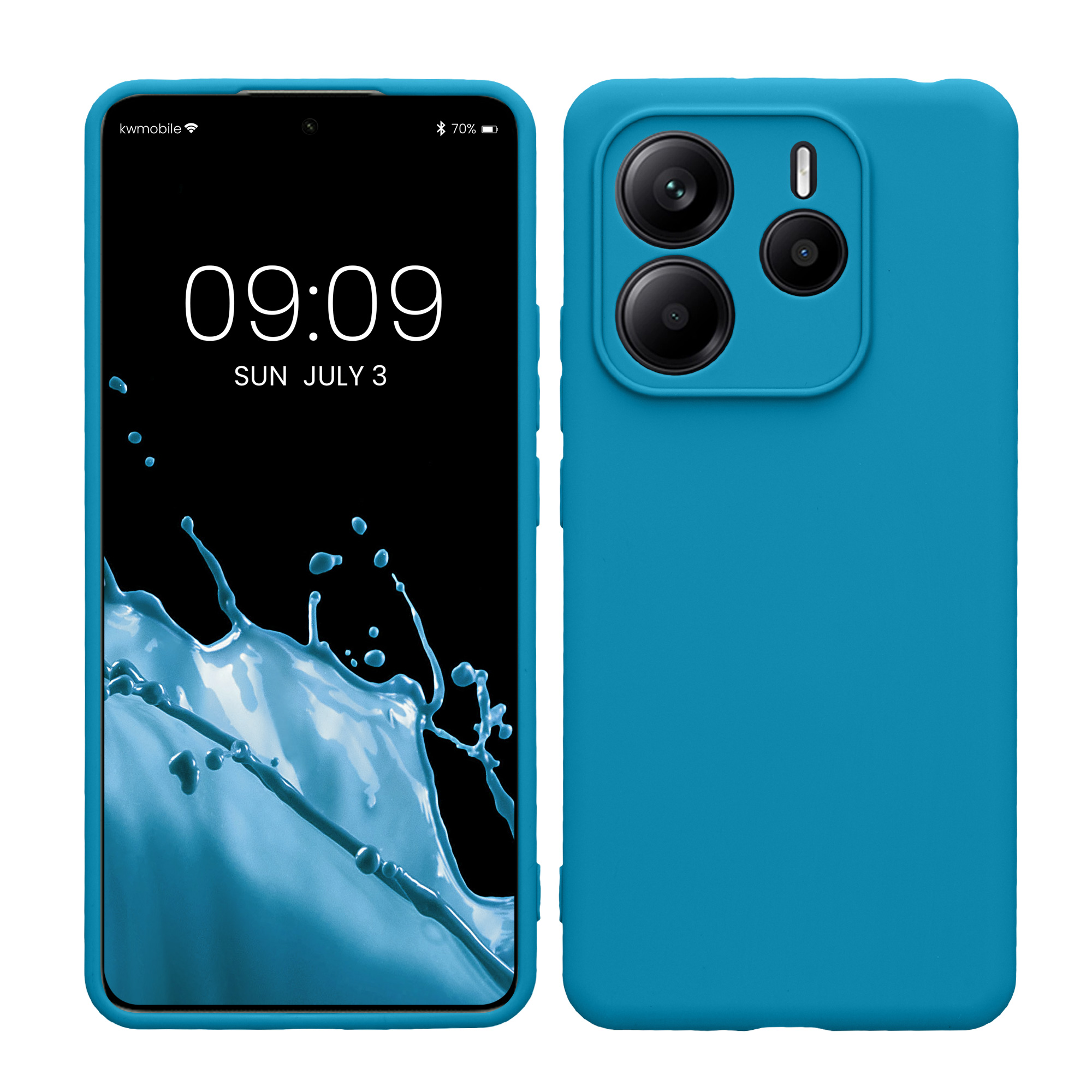 Kryt Xiaomi Redmi Note 14 5G (Not for 4G) silikonový TPU karibská modrá kwmobile