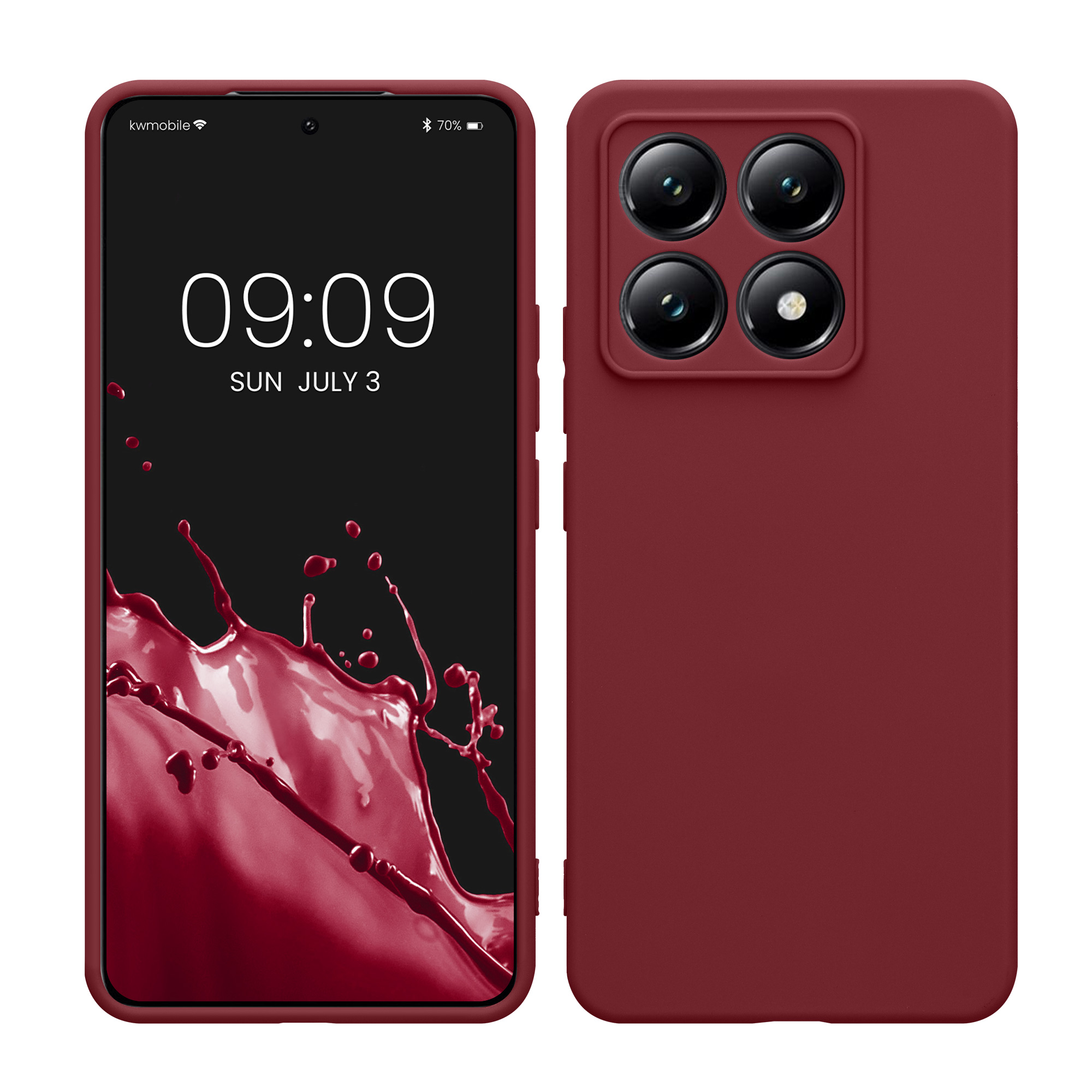 Kryt na mobil Xiaomi 14T kwmobile Soft Matte vínově fialová