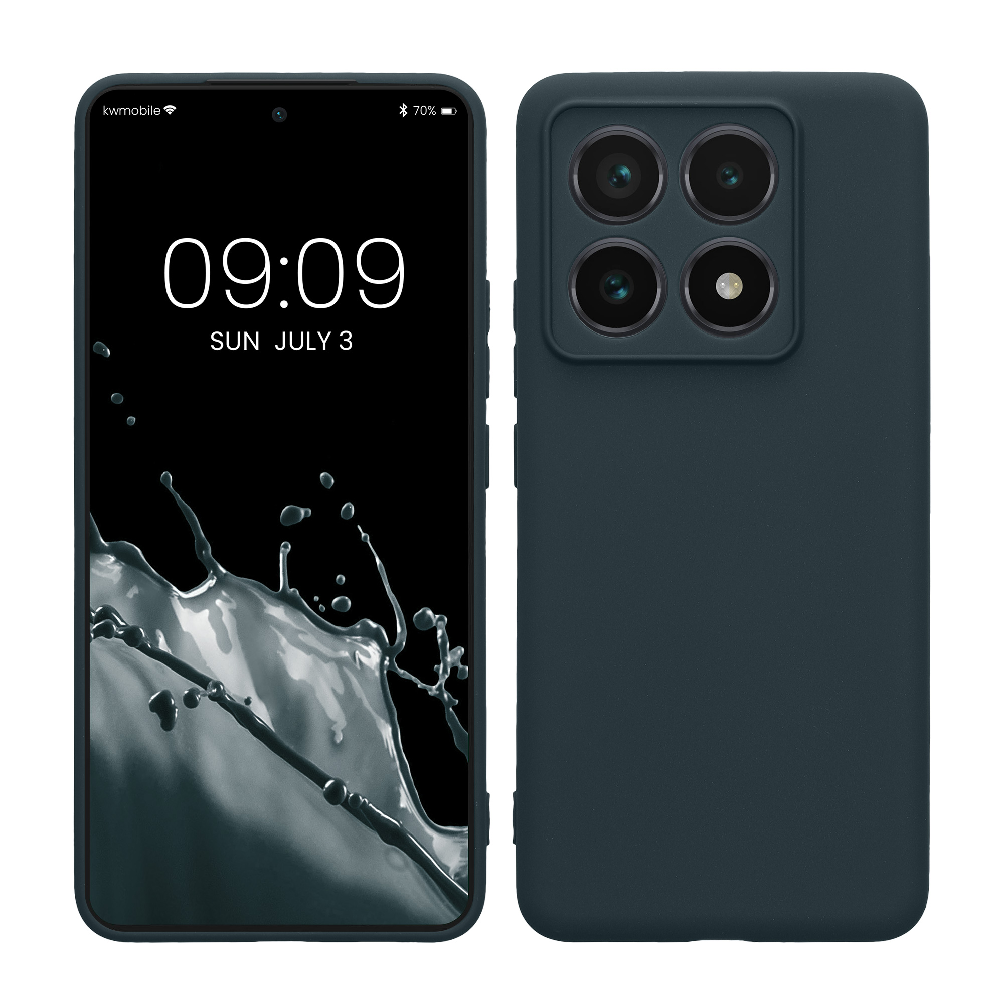 Kryt na mobil Xiaomi 14T Pro kwmobile Soft Matte tmavě břidlicová