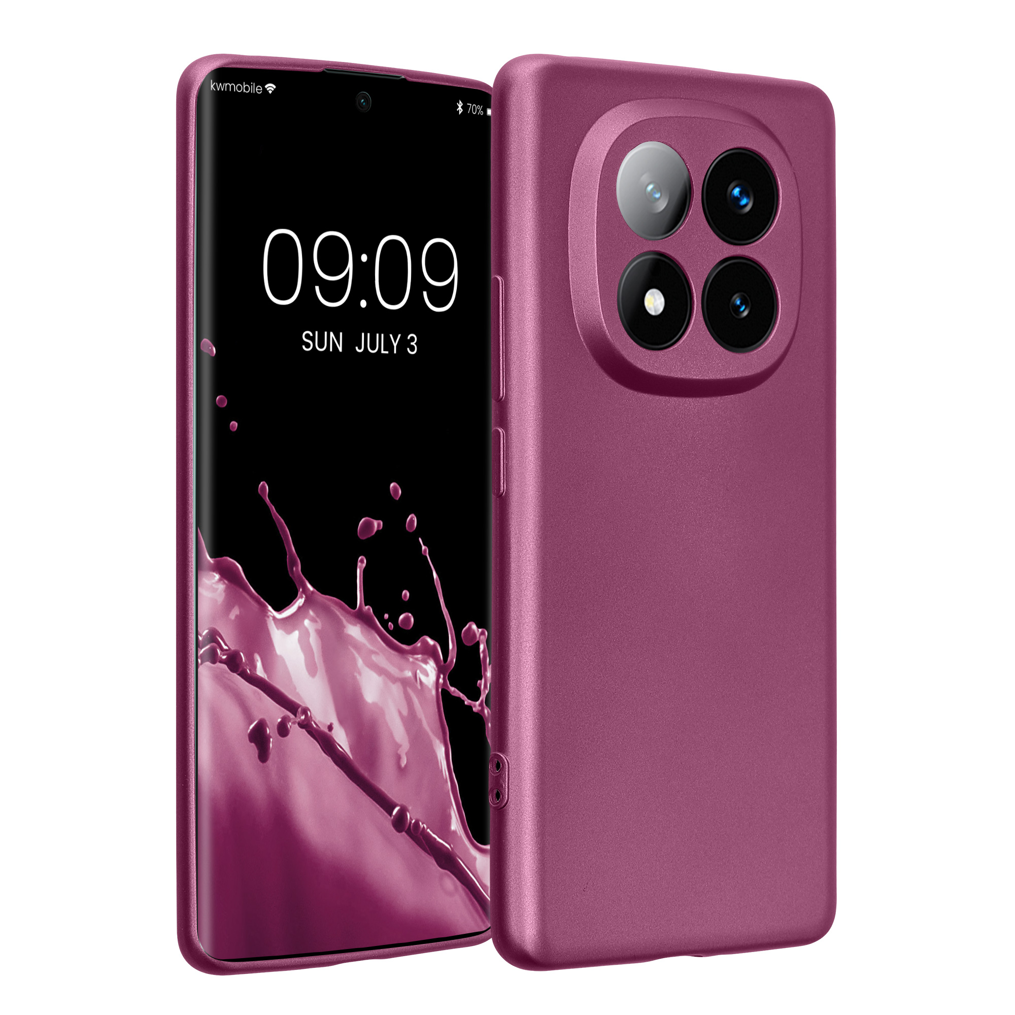 Kryt Xiaomi Redmi Note 14 Pro+ 5G metalický TPU levandulová kwmobile