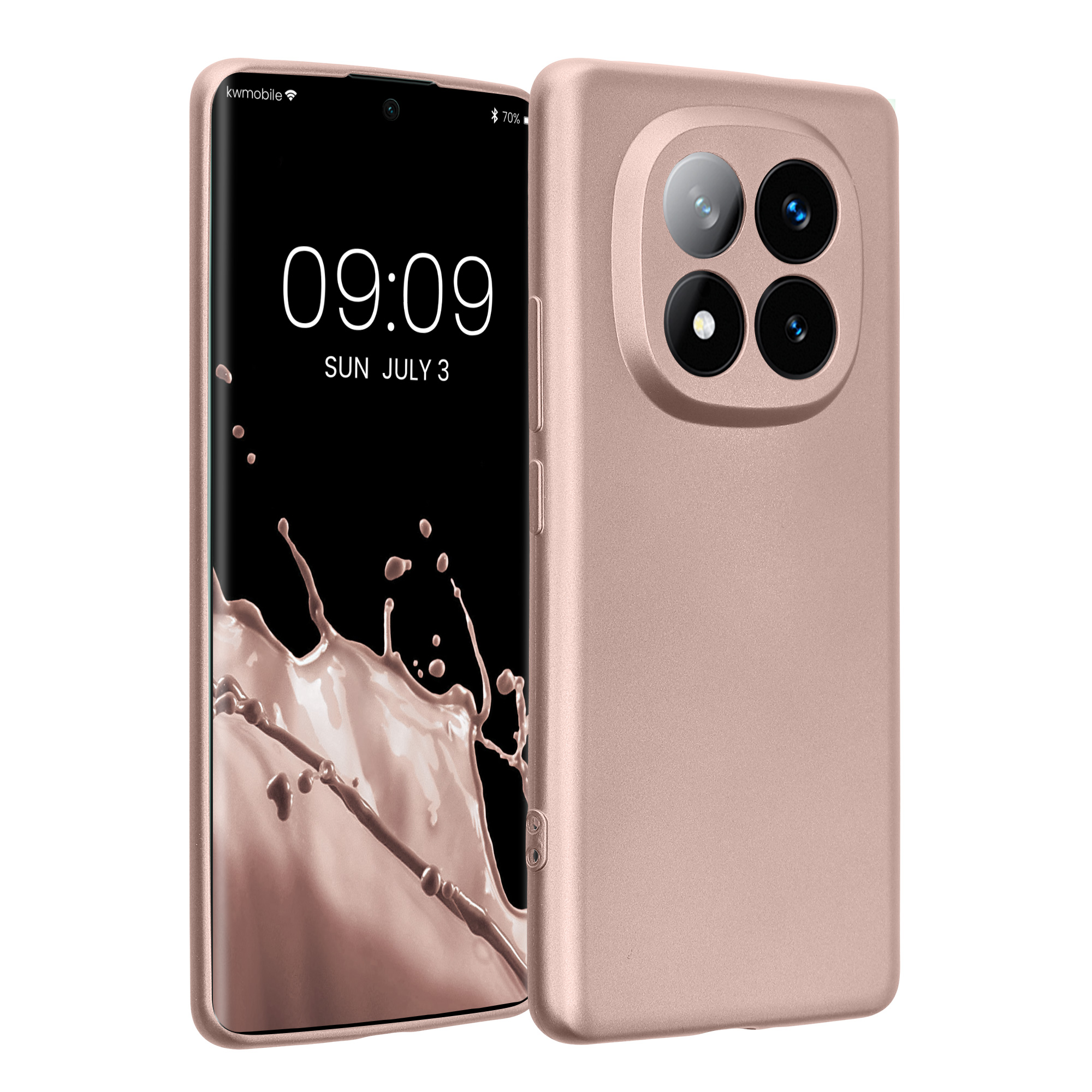 Kryt Xiaomi Redmi Note 14 Pro+ 5G metalický TPU červená kwmobile