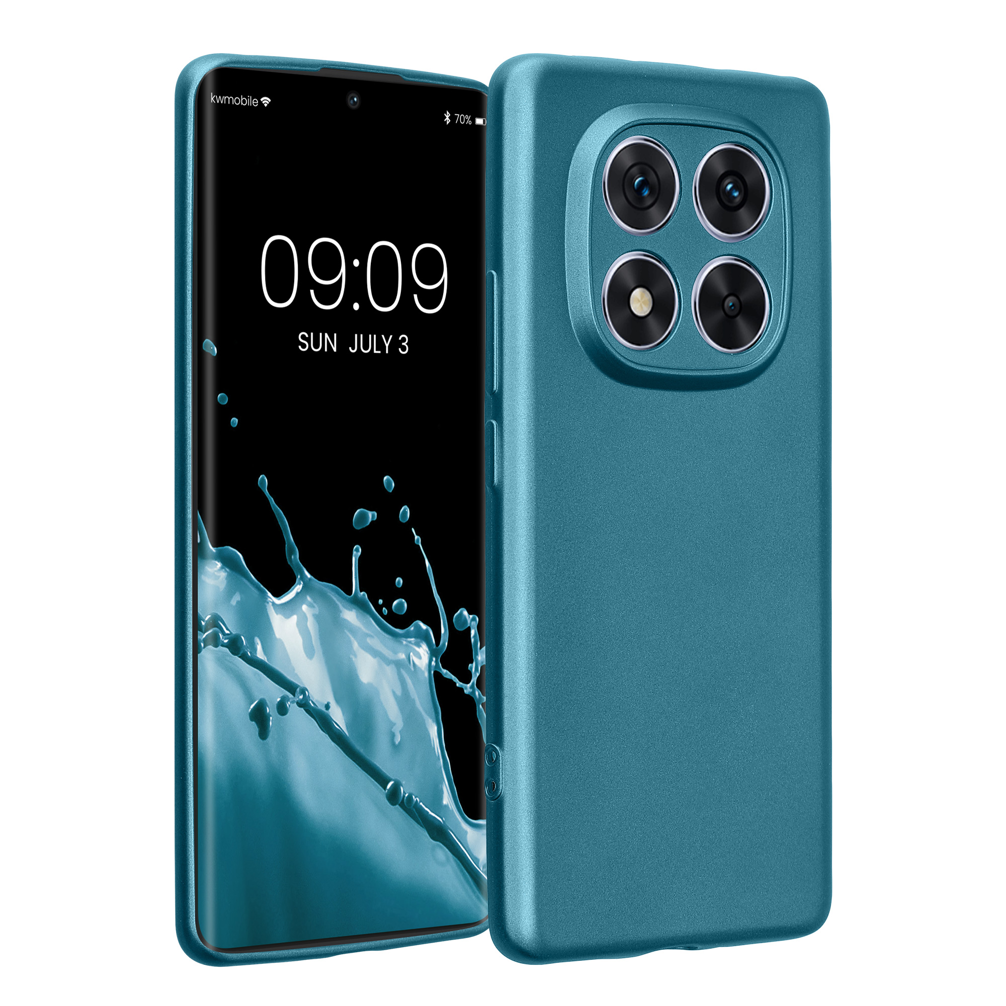 Kryt Xiaomi Redmi Note 14 Pro 5G metalický TPU metalická karibská modrá kwmobile