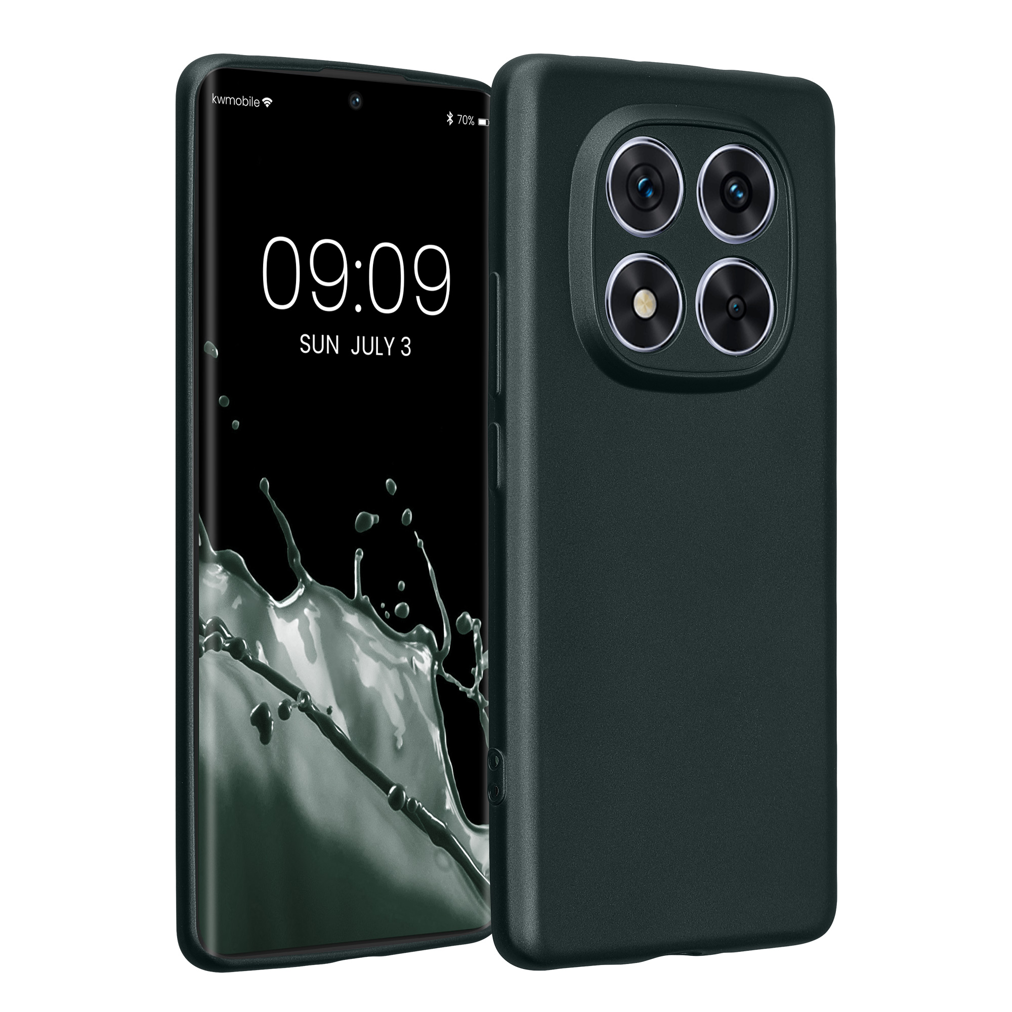 Kryt Xiaomi Redmi Note 14 Pro 5G metalický TPU metalická modrozelená kwmobile