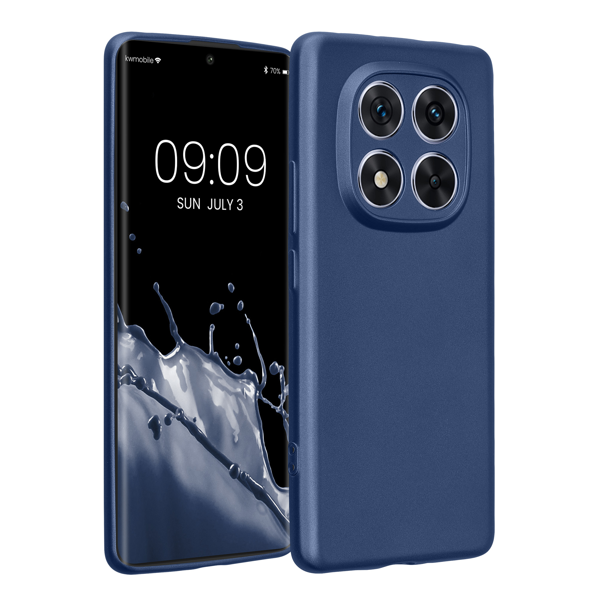 Kryt Xiaomi Redmi Note 14 Pro 5G metalický TPU modrá kwmobile