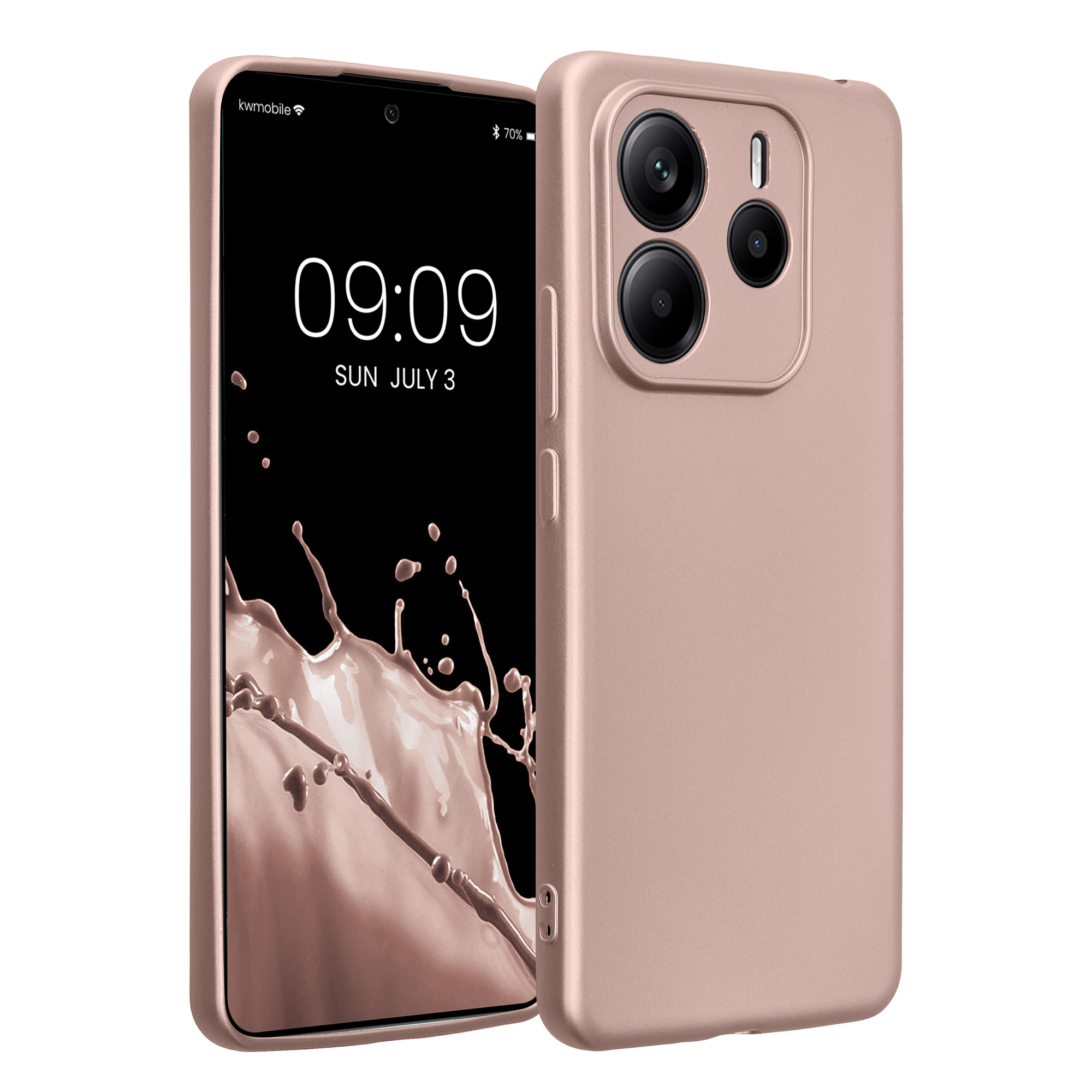 Kryt Xiaomi Redmi Note 14 5G (Not for 4G) metalický TPU červená kwmobile