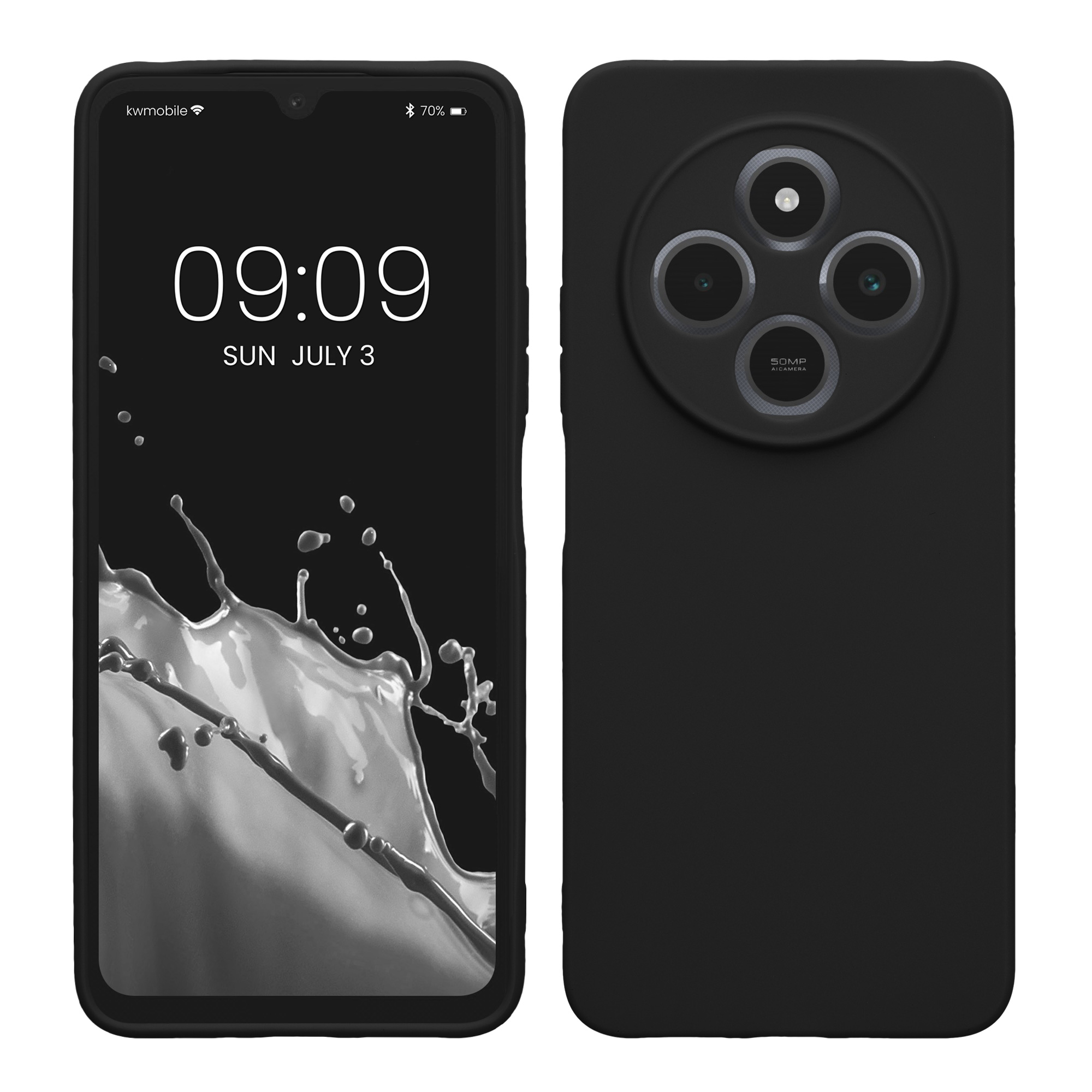 Kryt Xiaomi Redmi 14C silikonový TPU černá matná kwmobile