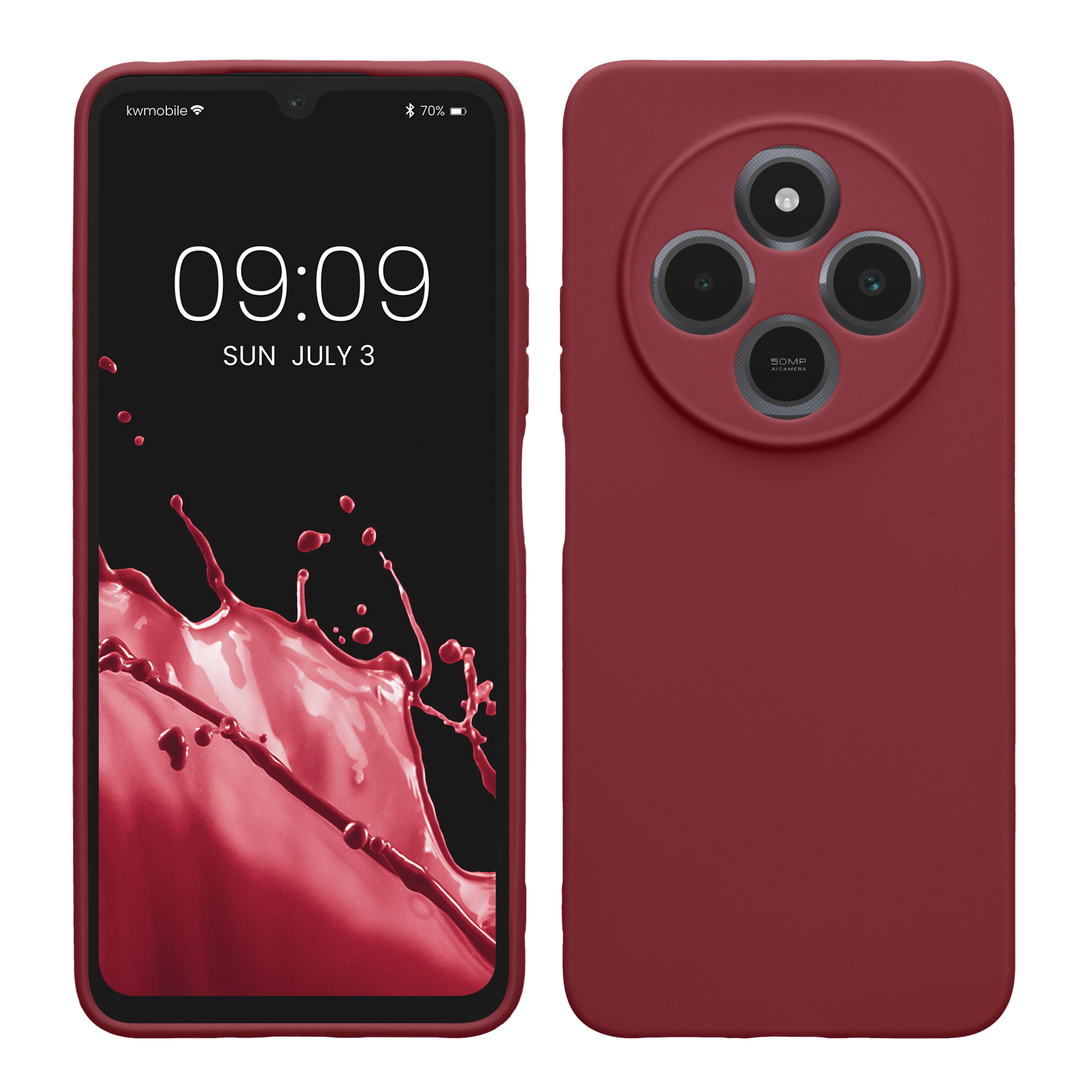 Kryt Xiaomi Redmi 14C silikonový TPU červená kwmobile