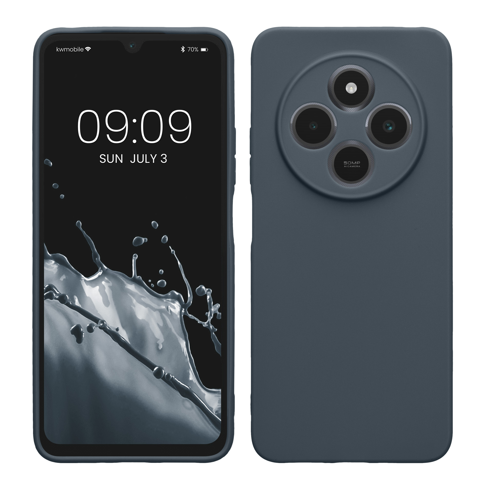 Kryt Xiaomi Redmi 14C silikonový TPU tmavá břidlice kwmobile