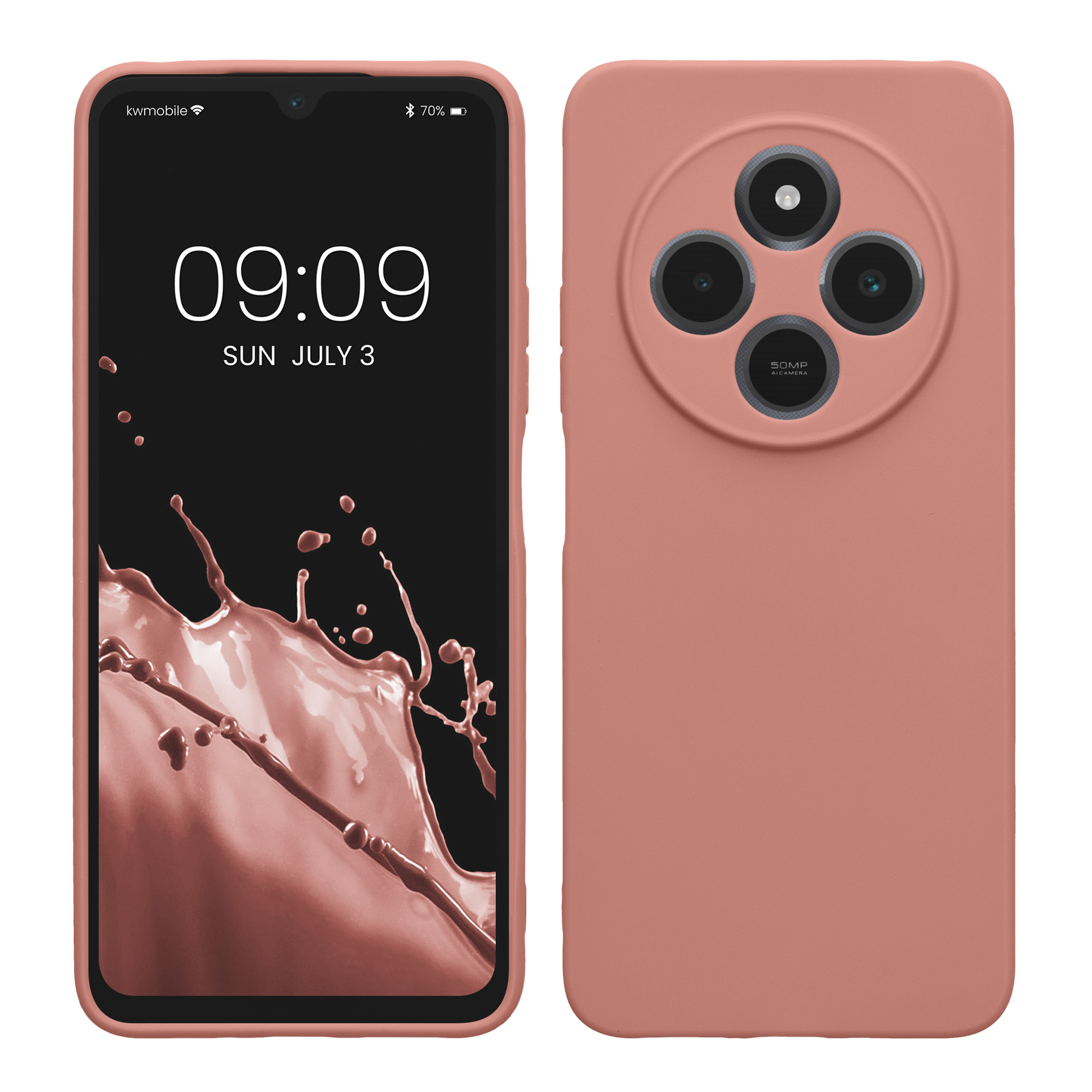 Kryt Xiaomi Redmi 14C silikonový TPU červená kwmobile