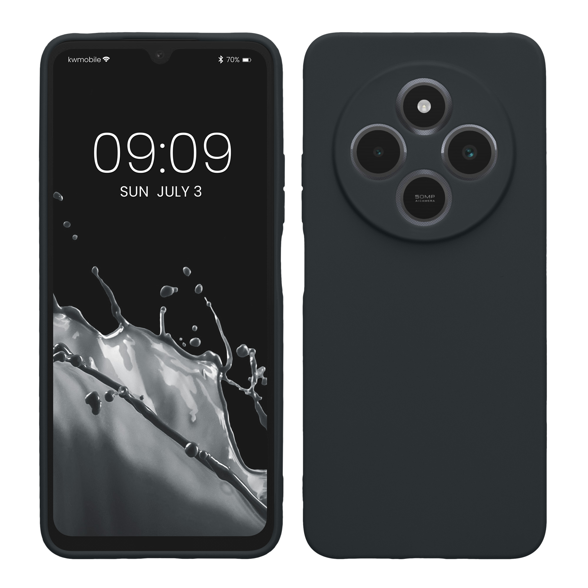 Pouzdro pro Xiaomi Redmi 14C / Poco C75 kwmobile tenké TPU - borůvková