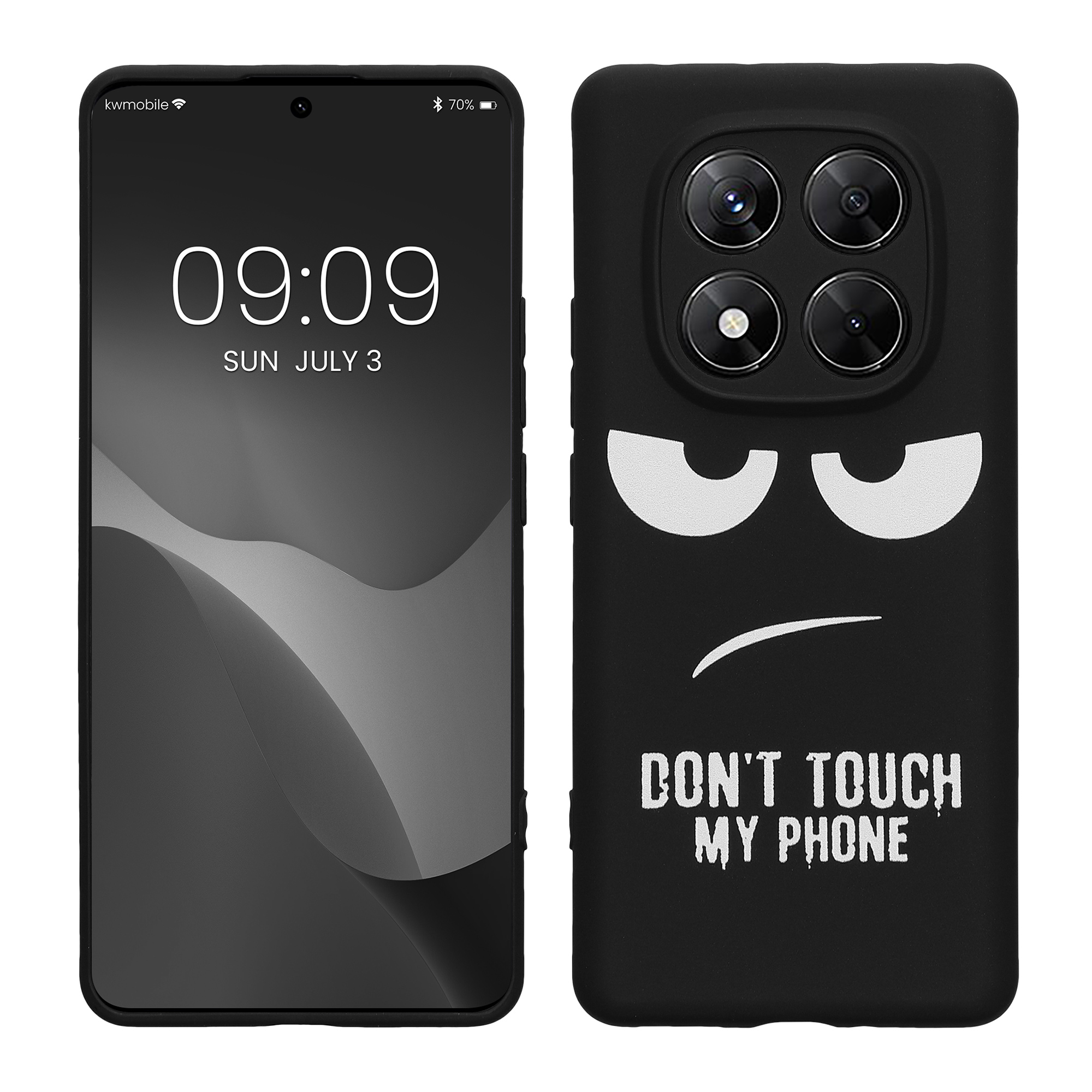Kryt Xiaomi Redmi Note 14 Pro 5G Don't Touch TPU bílá/černá kwmobile