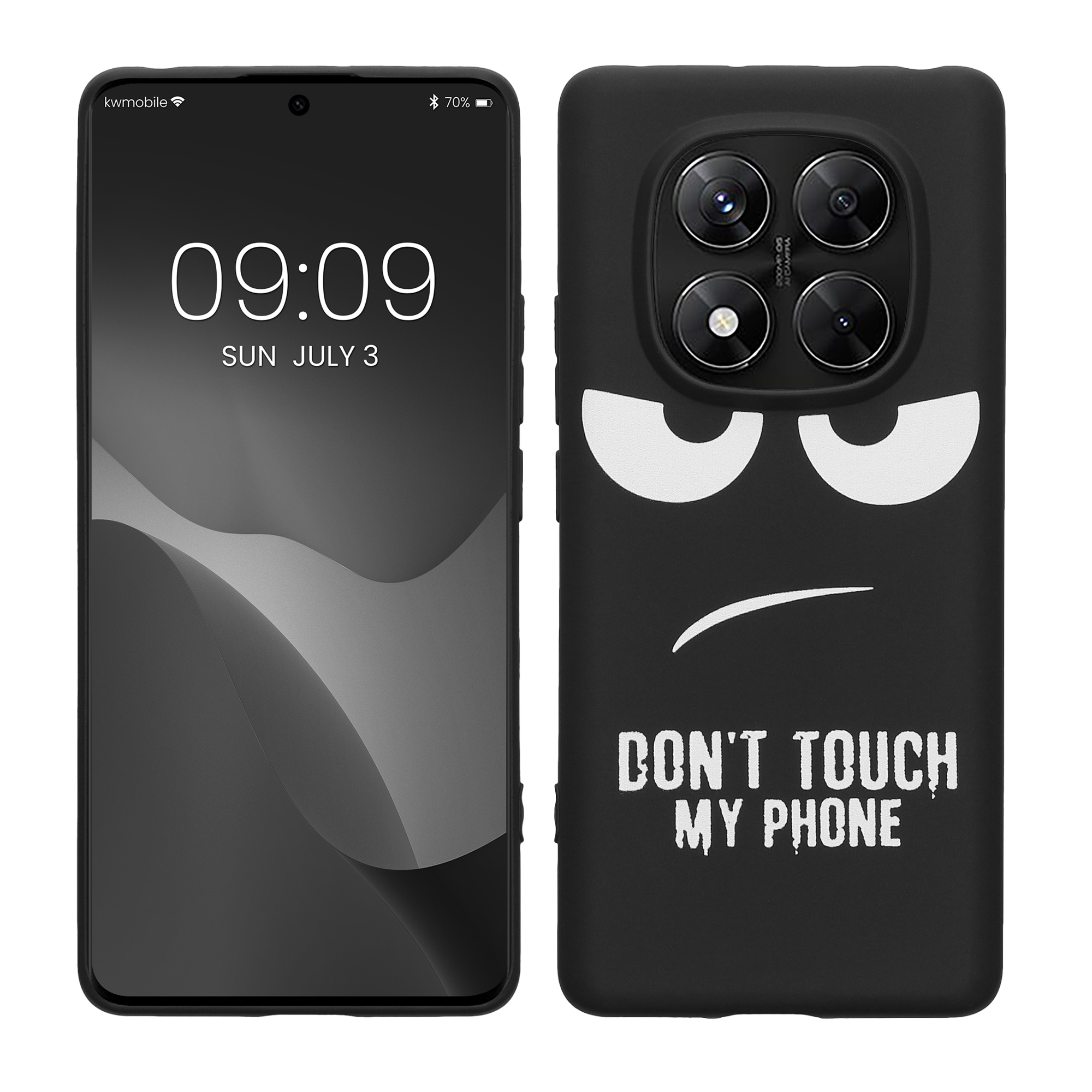 Kryt Xiaomi Redmi Note 14 Pro 4G Don't Touch TPU bílá/černá kwmobile