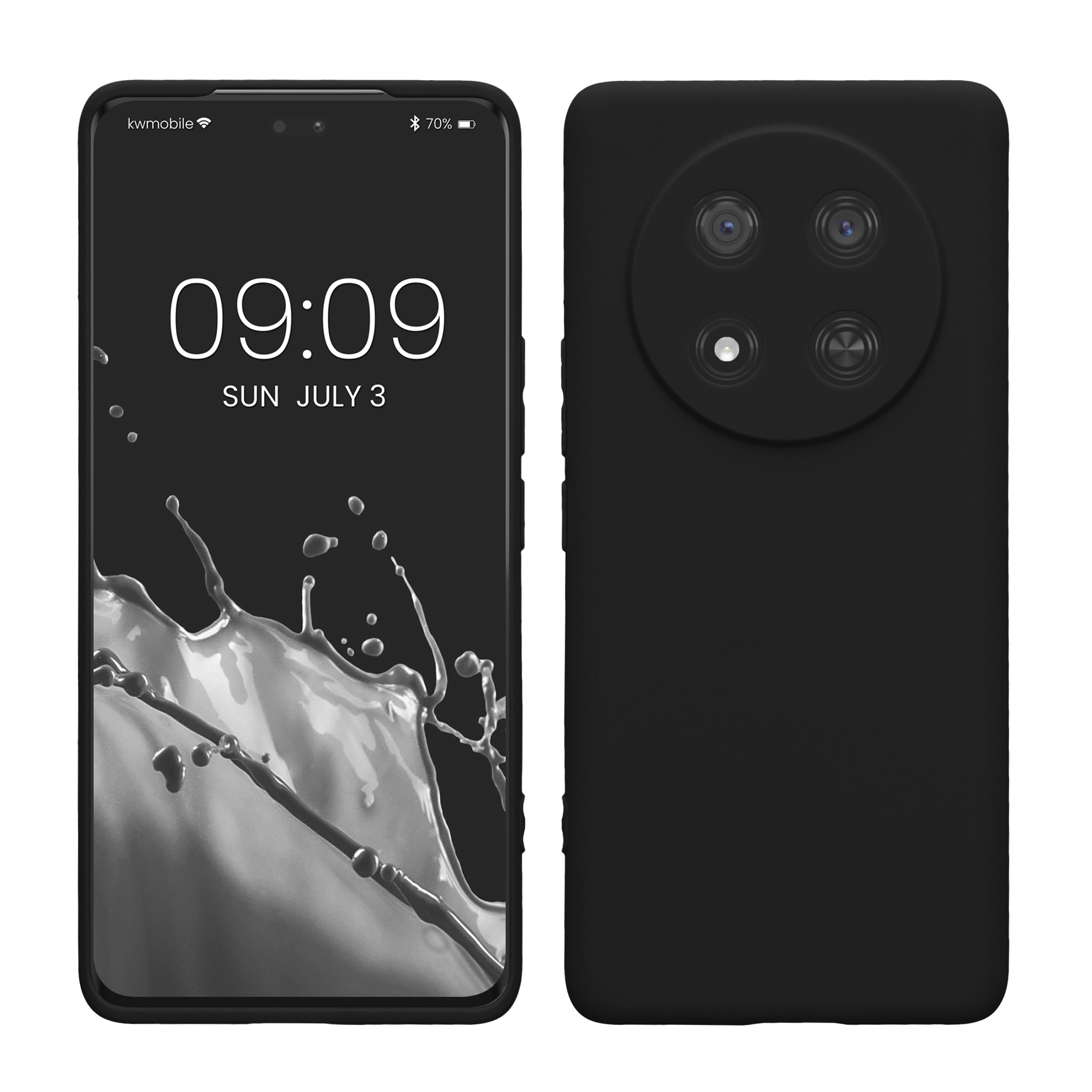 Tenký matný TPU kryt pro HONOR Magic7 Lite kwmobile ‑ matná černá