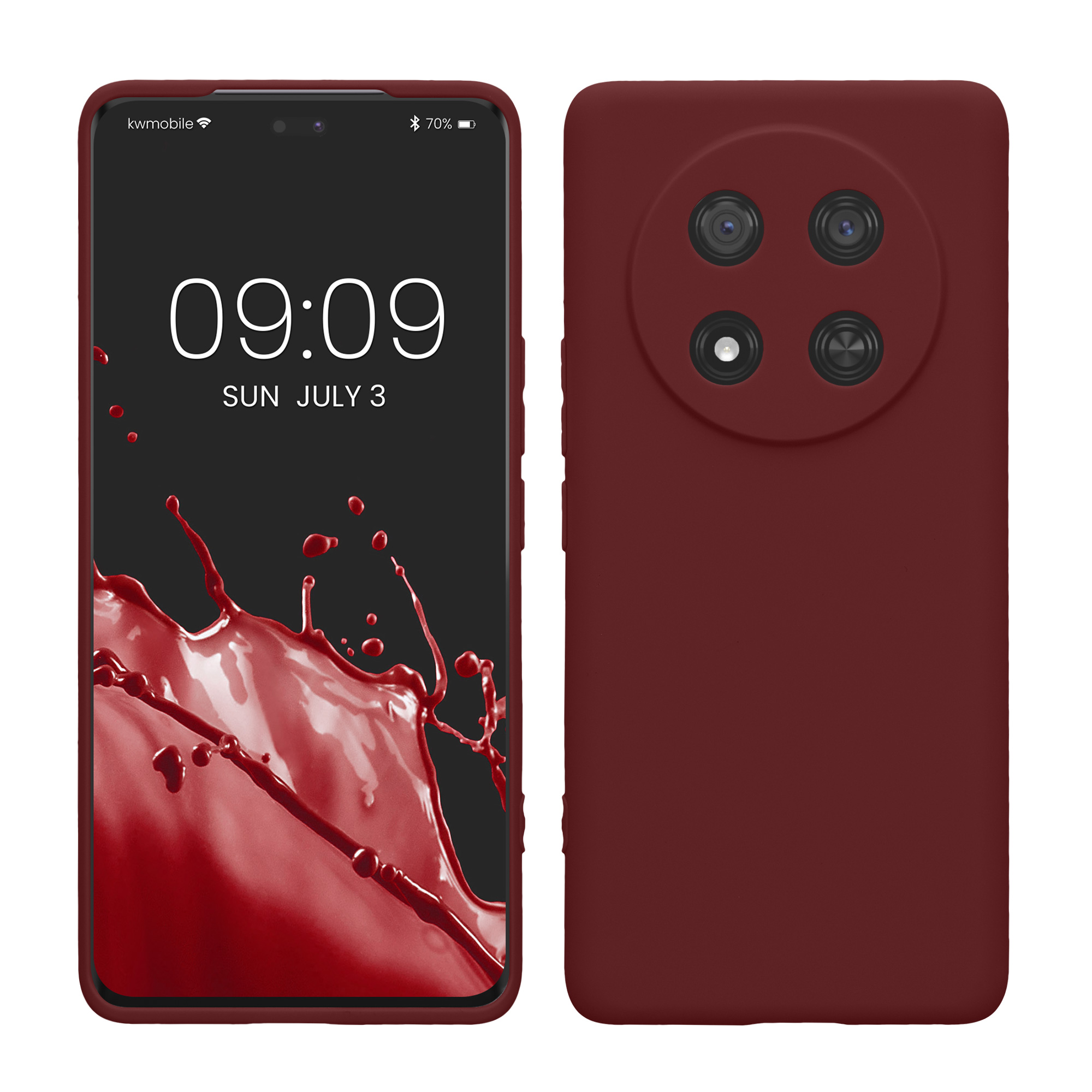 Tenký matný TPU kryt pro HONOR Magic7 Lite kwmobile ‑ vínově fialová