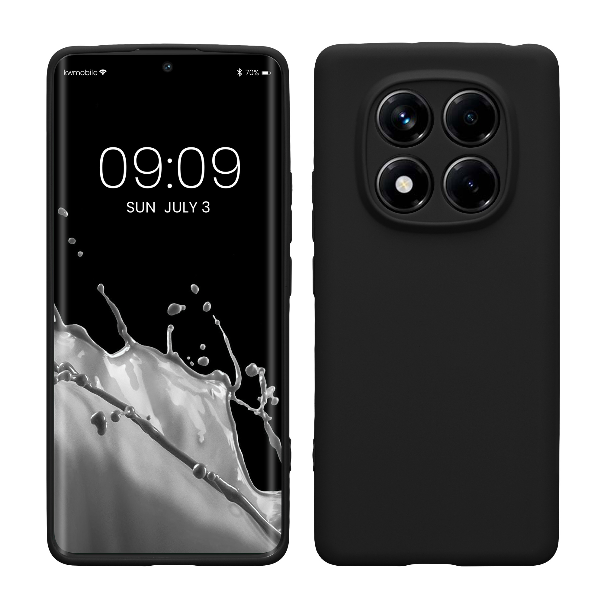 Kryt Xiaomi Redmi Note 14 Pro 4G silikonový TPU černá matná kwmobile