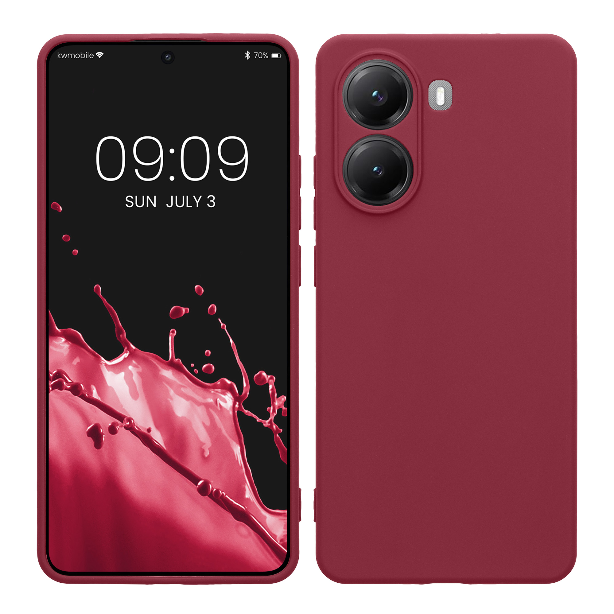 Kryt Xiaomi Poco X7 Pro 5G silikonový TPU Bordeaux Violet kwmobile