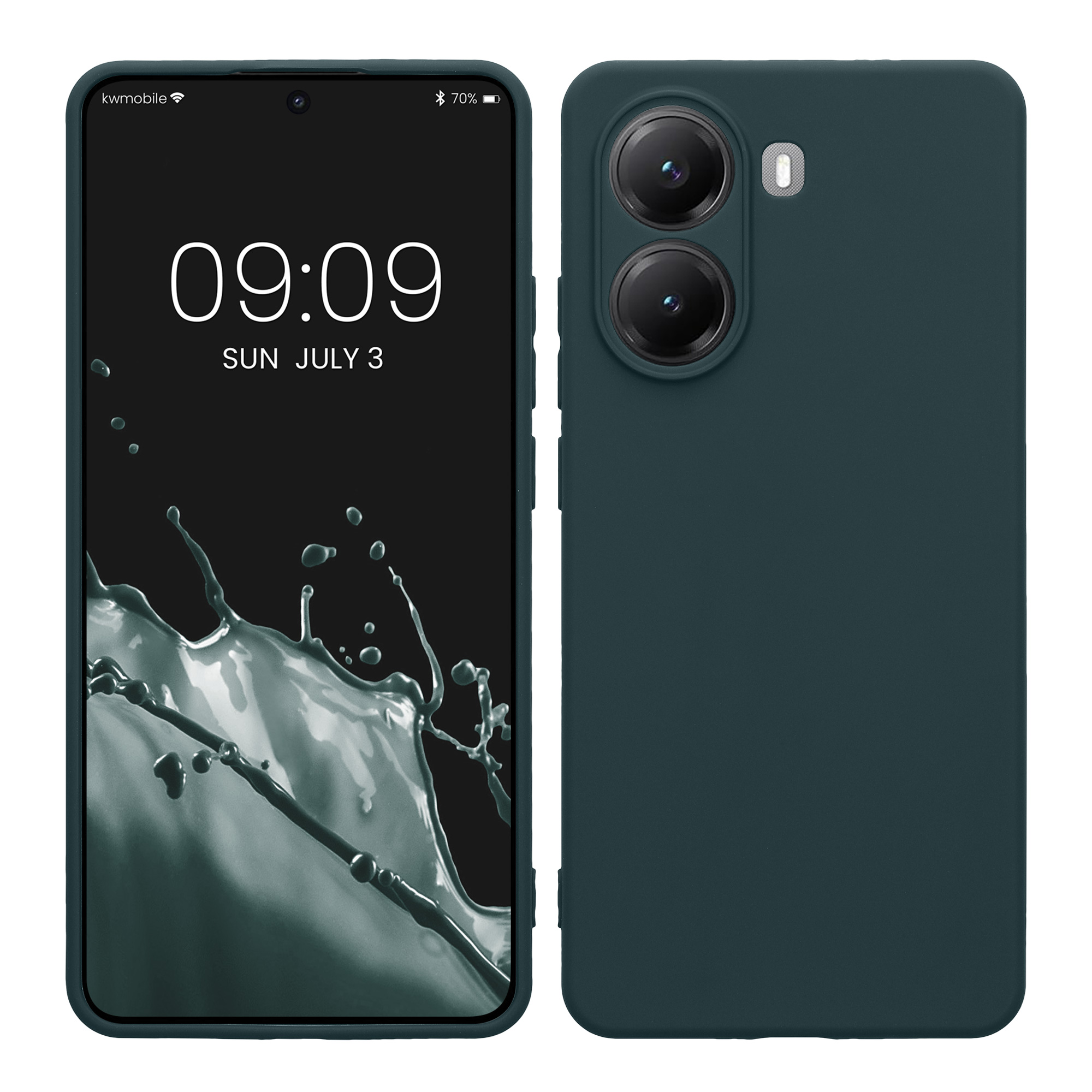 Pouzdro pro Xiaomi Poco X7 Pro 5G kwmobile tenké TPU - tmavá antracitová