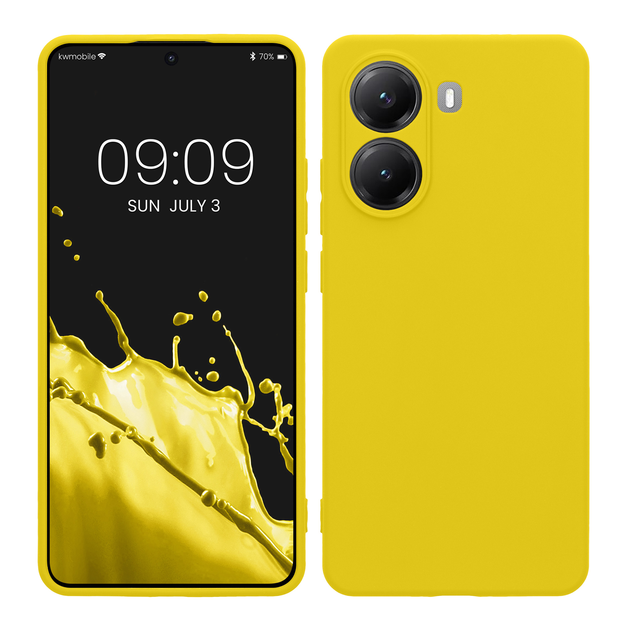 Pouzdro pro Xiaomi Poco X7 Pro 5G kwmobile tenké TPU - zářivě žlutá