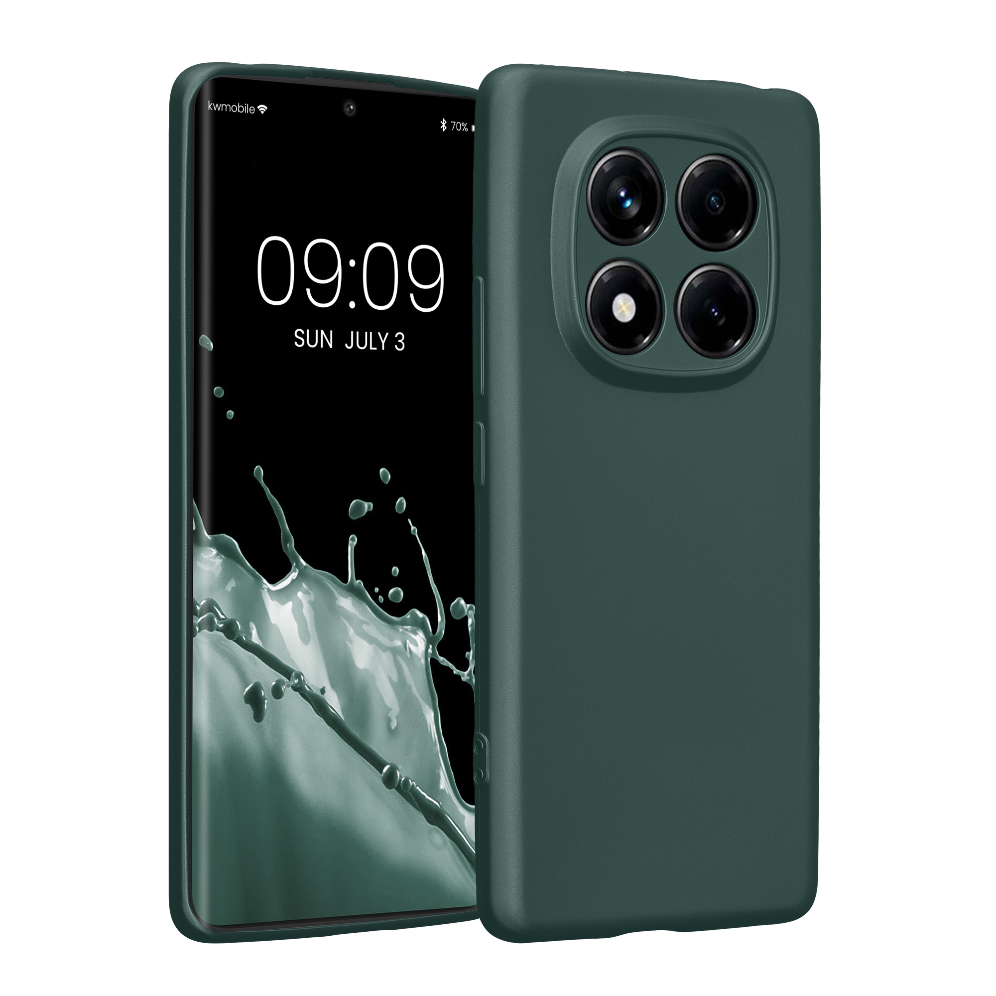 Kryt Xiaomi Redmi Note 14 Pro 4G metalický TPU metalická modrozelená kwmobile