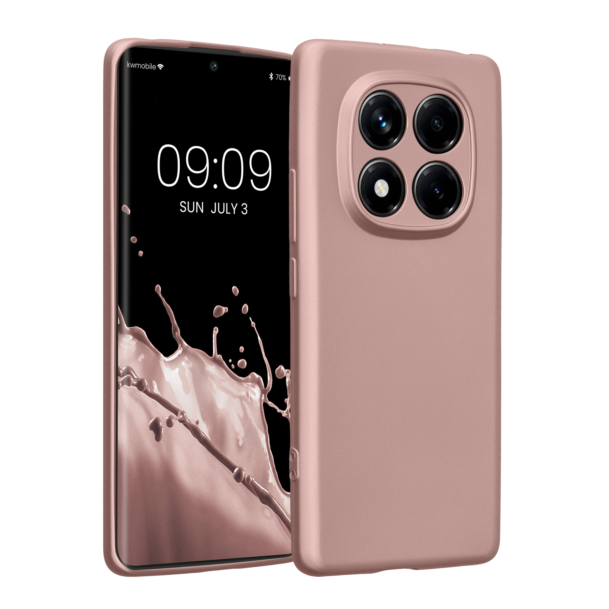 Kryt Xiaomi Redmi Note 14 Pro 4G metalický TPU červená kwmobile