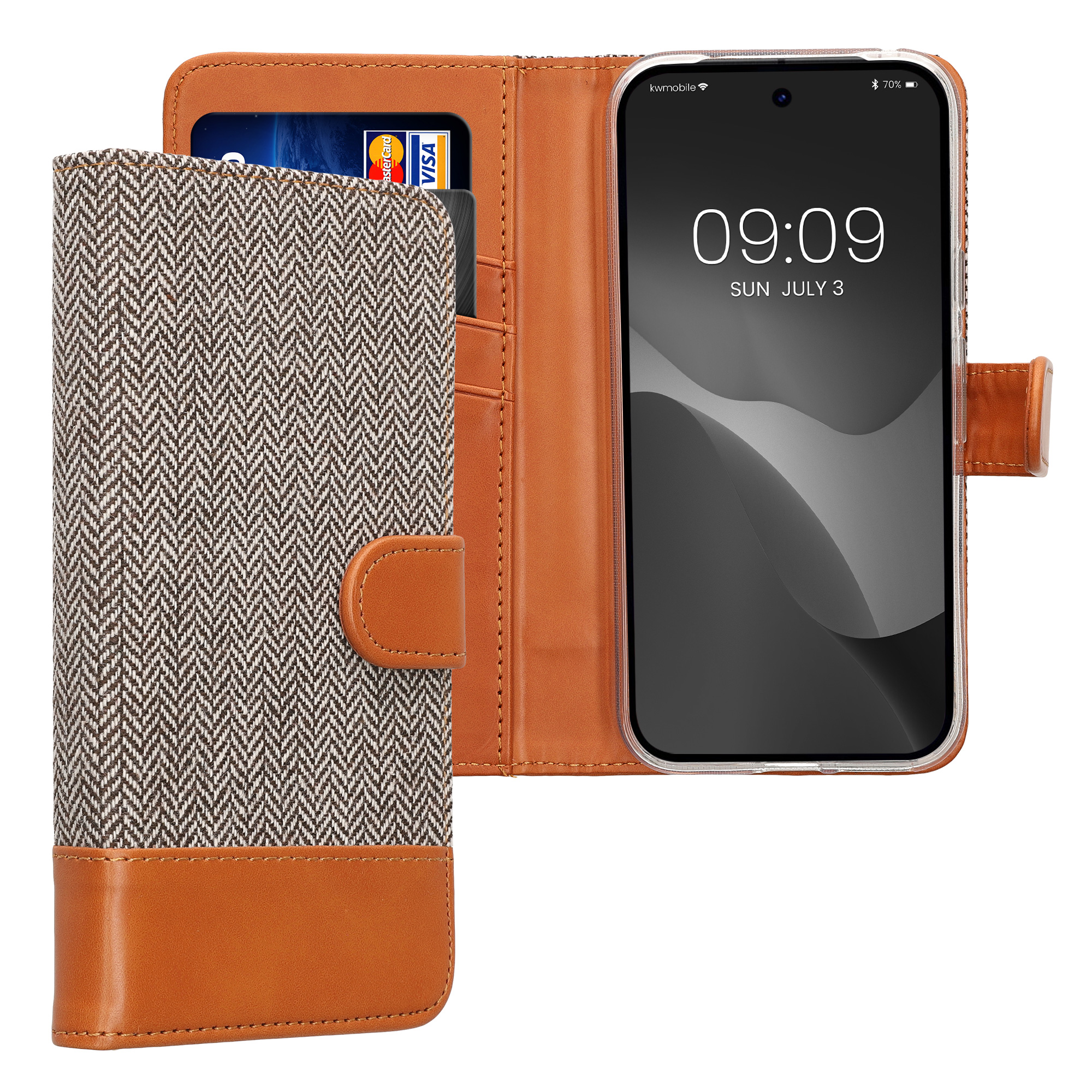 Flipové pouzdro kwmobile pro Google Pixel 9a - šedá