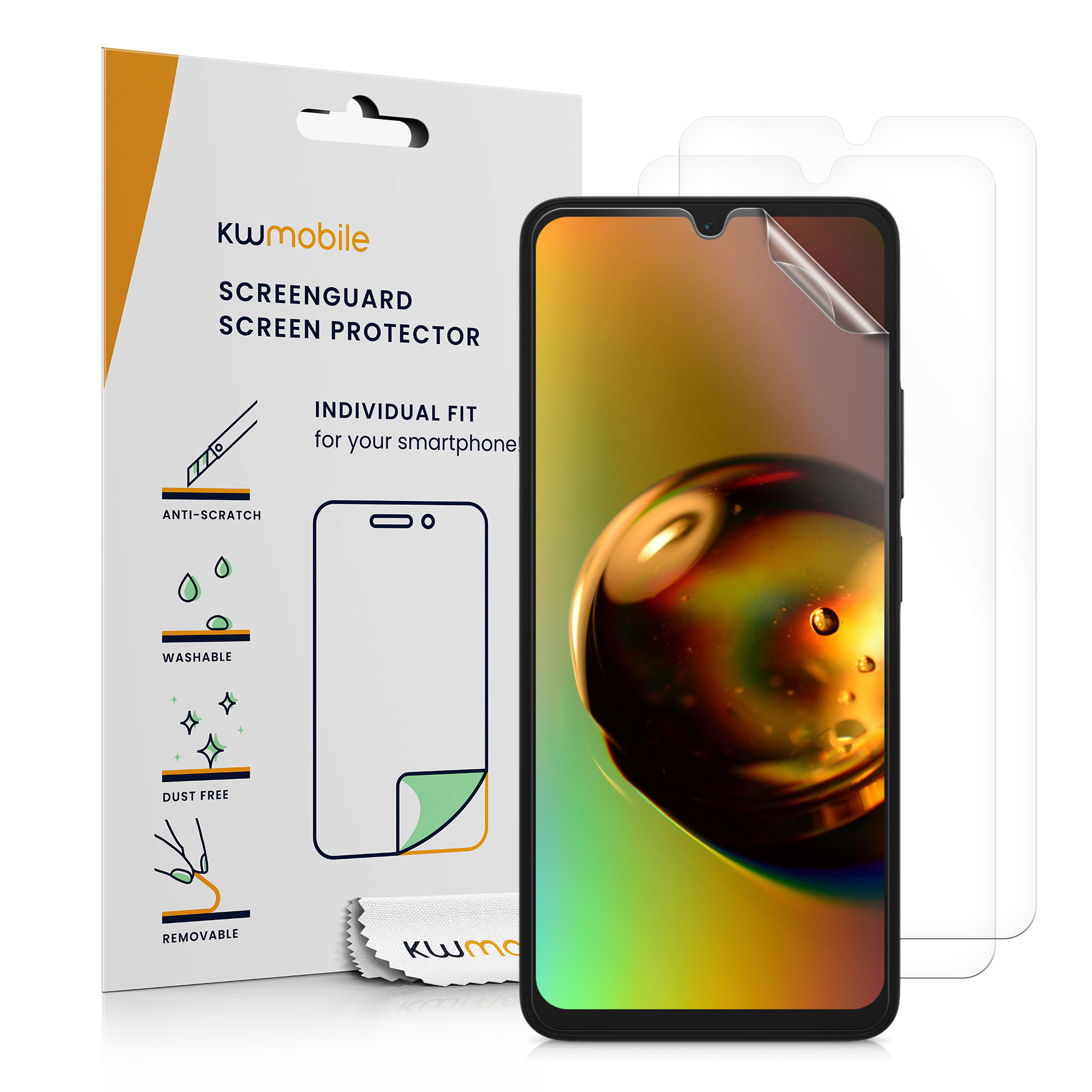 Ochranná fólie Xiaomi Redmi 14C čirá kwmobile sada 3 ks